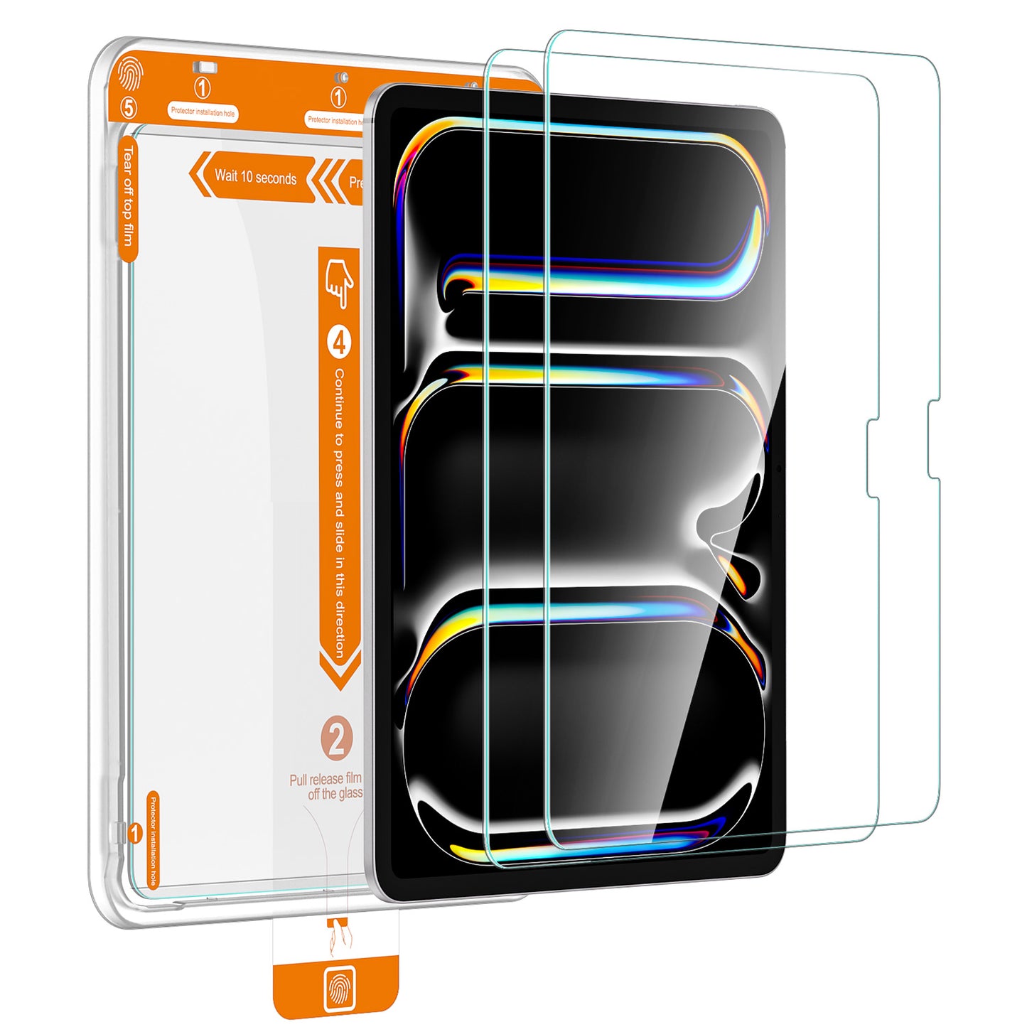 Tough On Screen Protector Tempered Glass 2 Pack for iPad