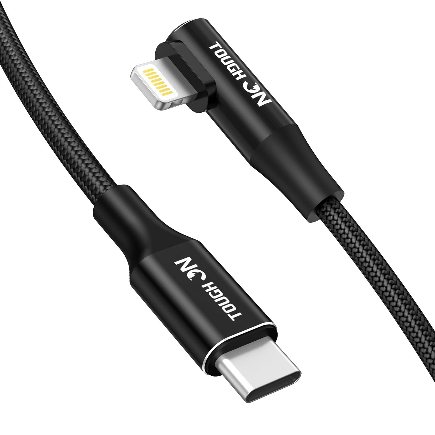 Tough On USB C to Lightning Cable 27W Right Angle Lightning Fast Charging Cable 2M