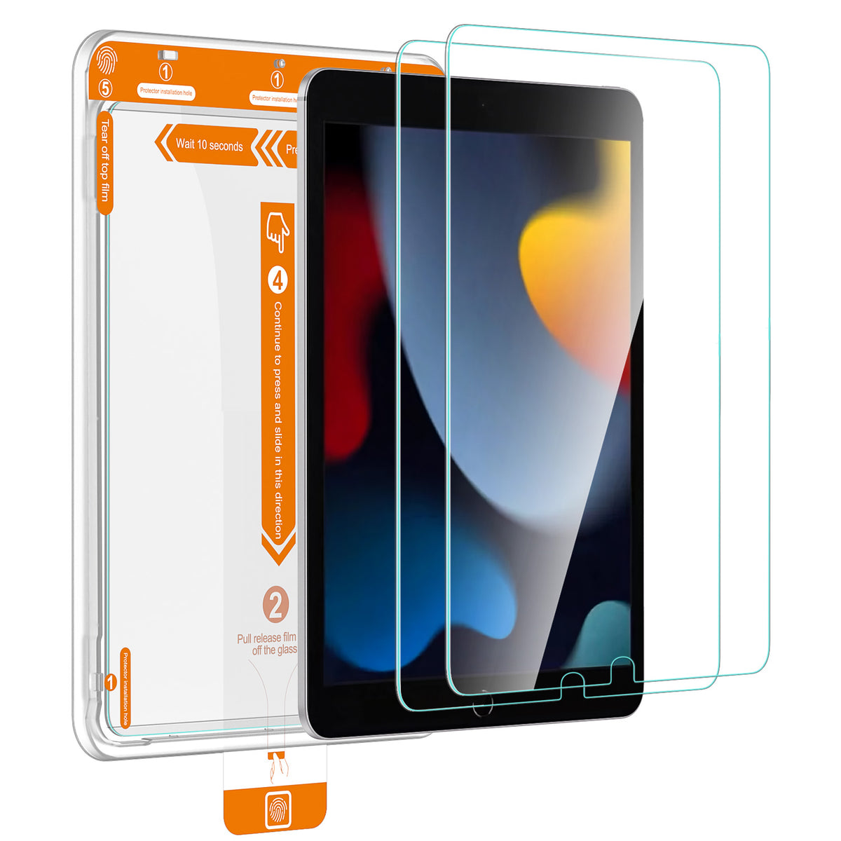 Tough On iPad Screen Protector Tempered Glass 2 Pack