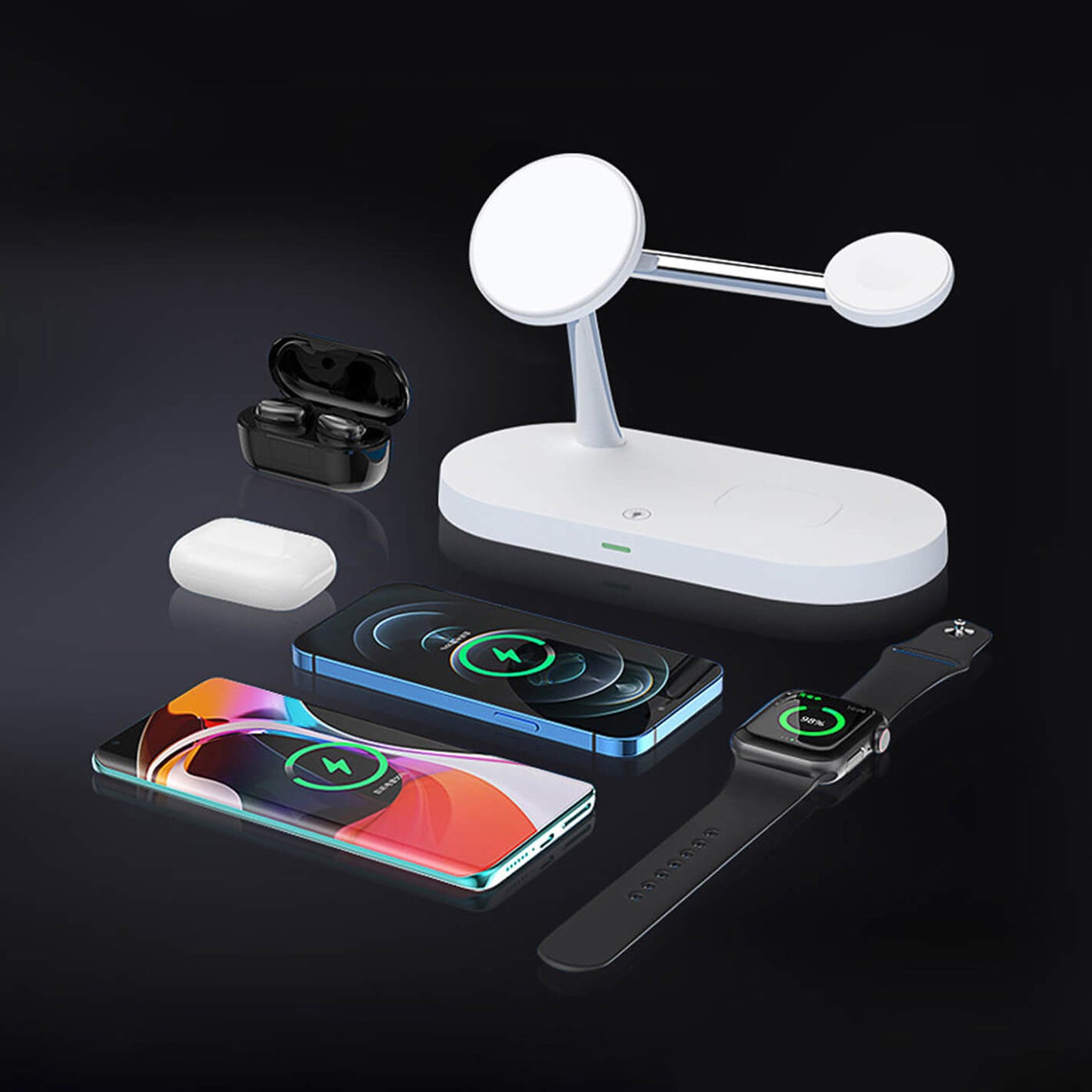 Tough On 5 in 1 Magnetic MagSafe Wireless Charger Stand Dock