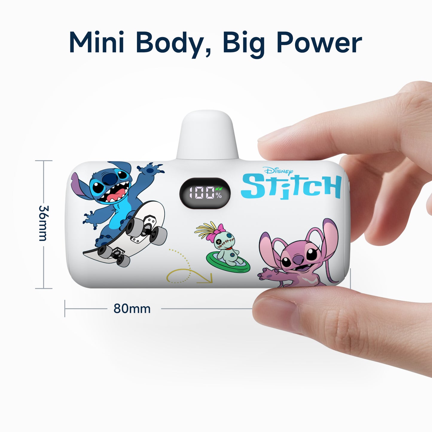 Disney Compact 5000mAh Power Bank with USB-C Connector