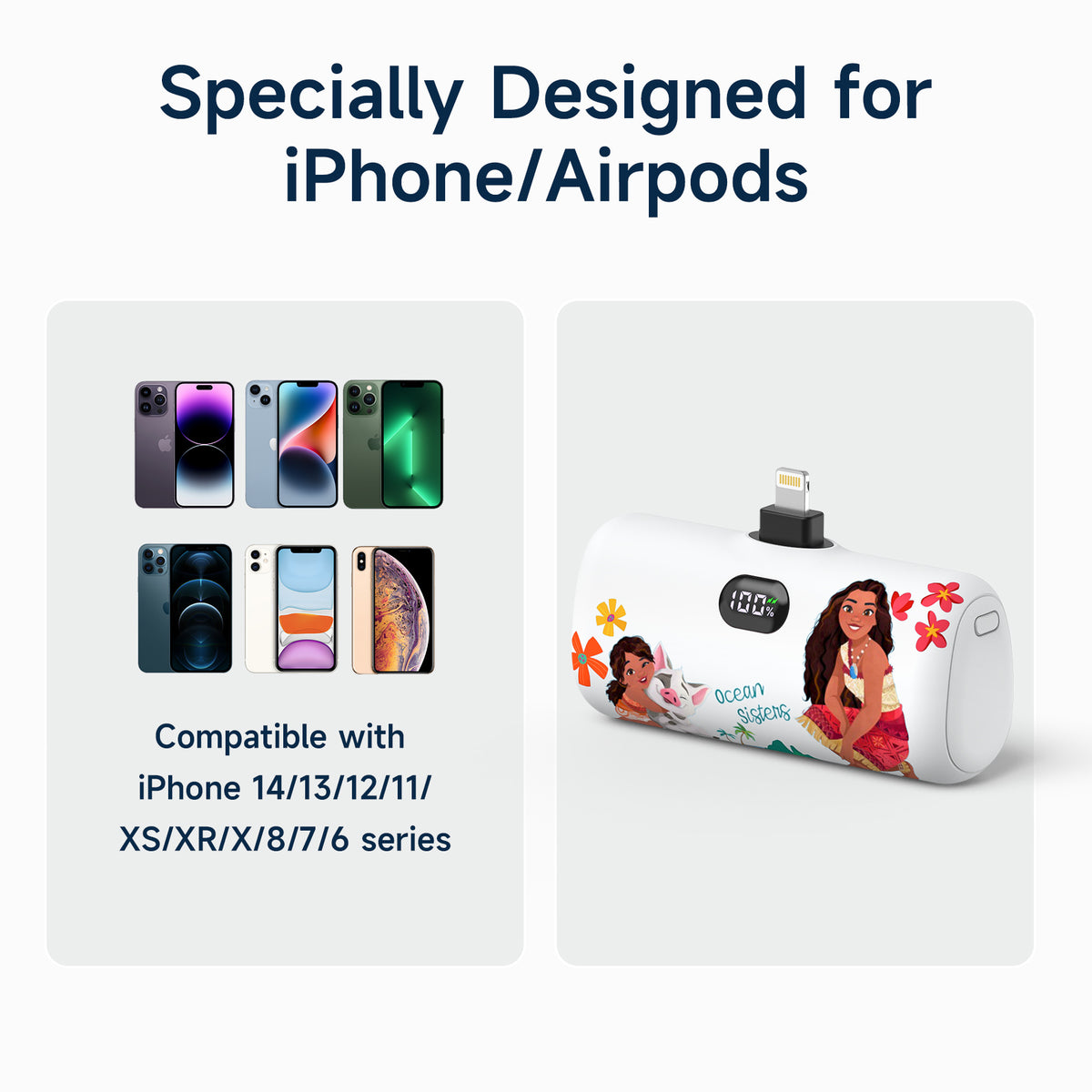 Disney Compact 5000mAh Power Bank with Lightning Connector