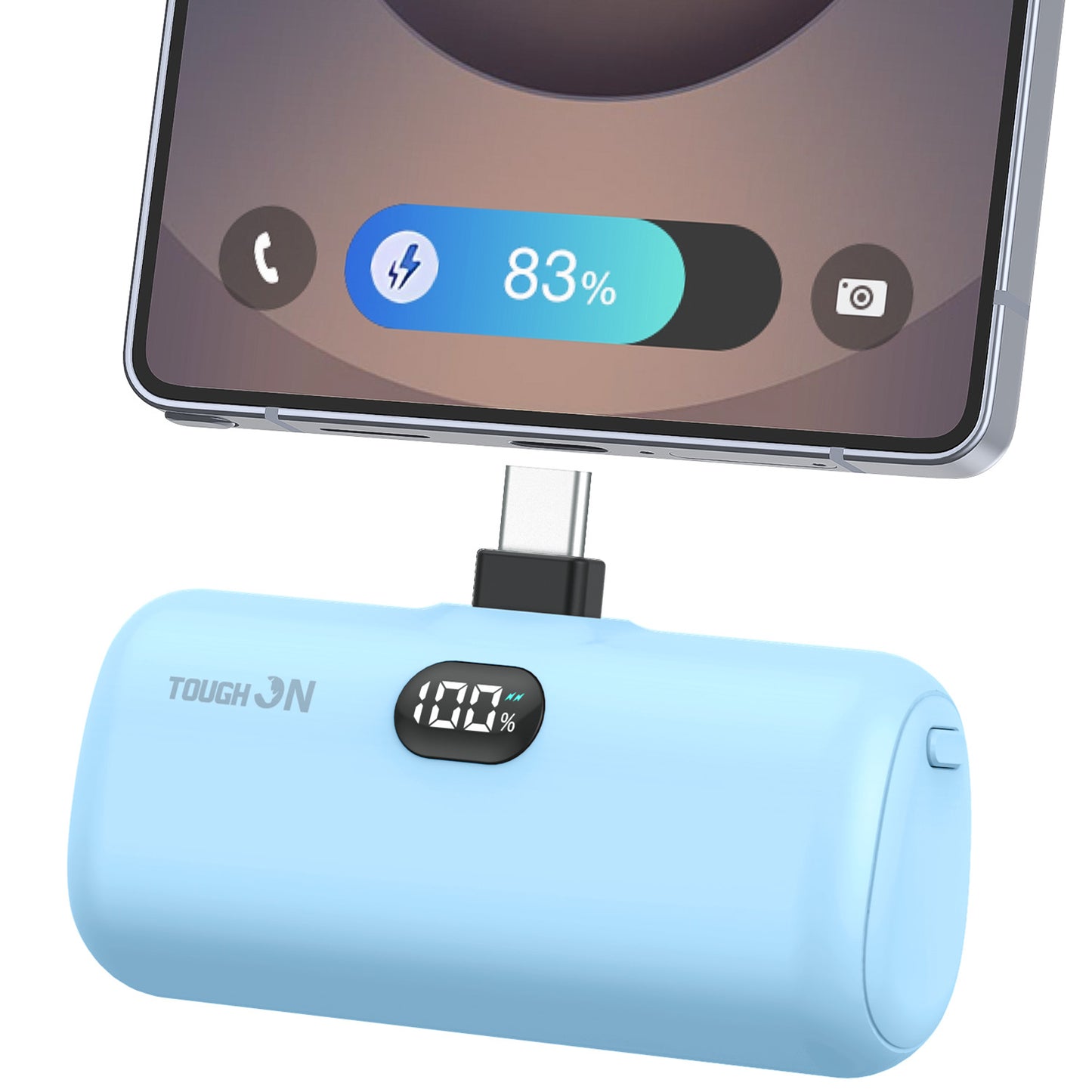 Tough On Mini Portable Charger 5000mAh Power Bank USB C for Samsung Android iPhone 17 / 16 / 15 Series
