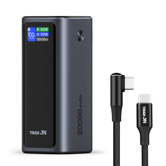 Tough On Laptop Power Bank with USB-C to USB-C 100W Cable