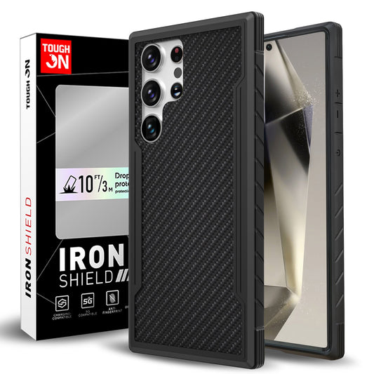 Tough On Samsung Galaxy S24 Ultra Case Iron Shield Carbon Fiber