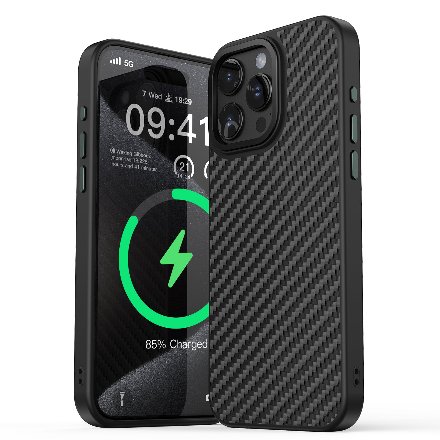 Tough On iPhone 15 Pro Max Case Tough Armor Carbon Fiber with