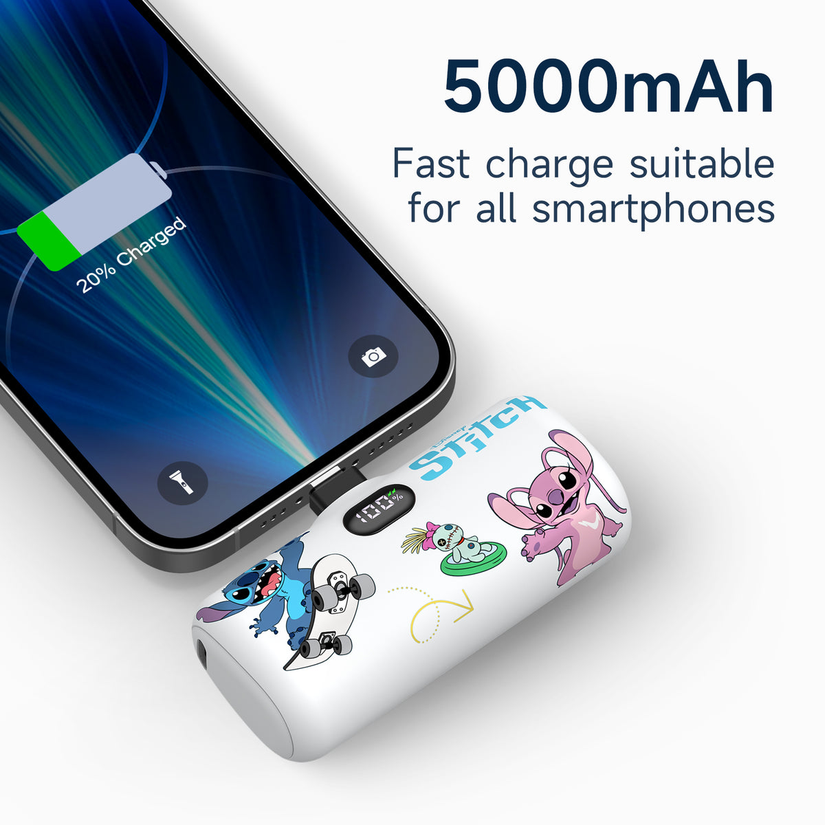 Disney Compact 5000mAh Power Bank with Lightning Connector