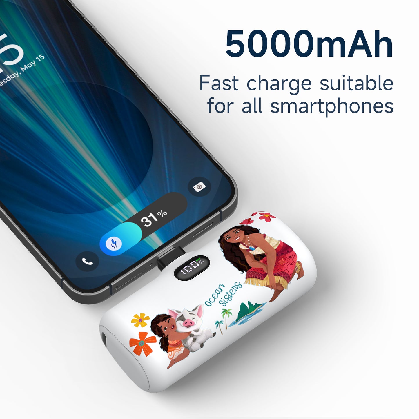 Disney Compact 5000mAh Power Bank with USB-C Connector