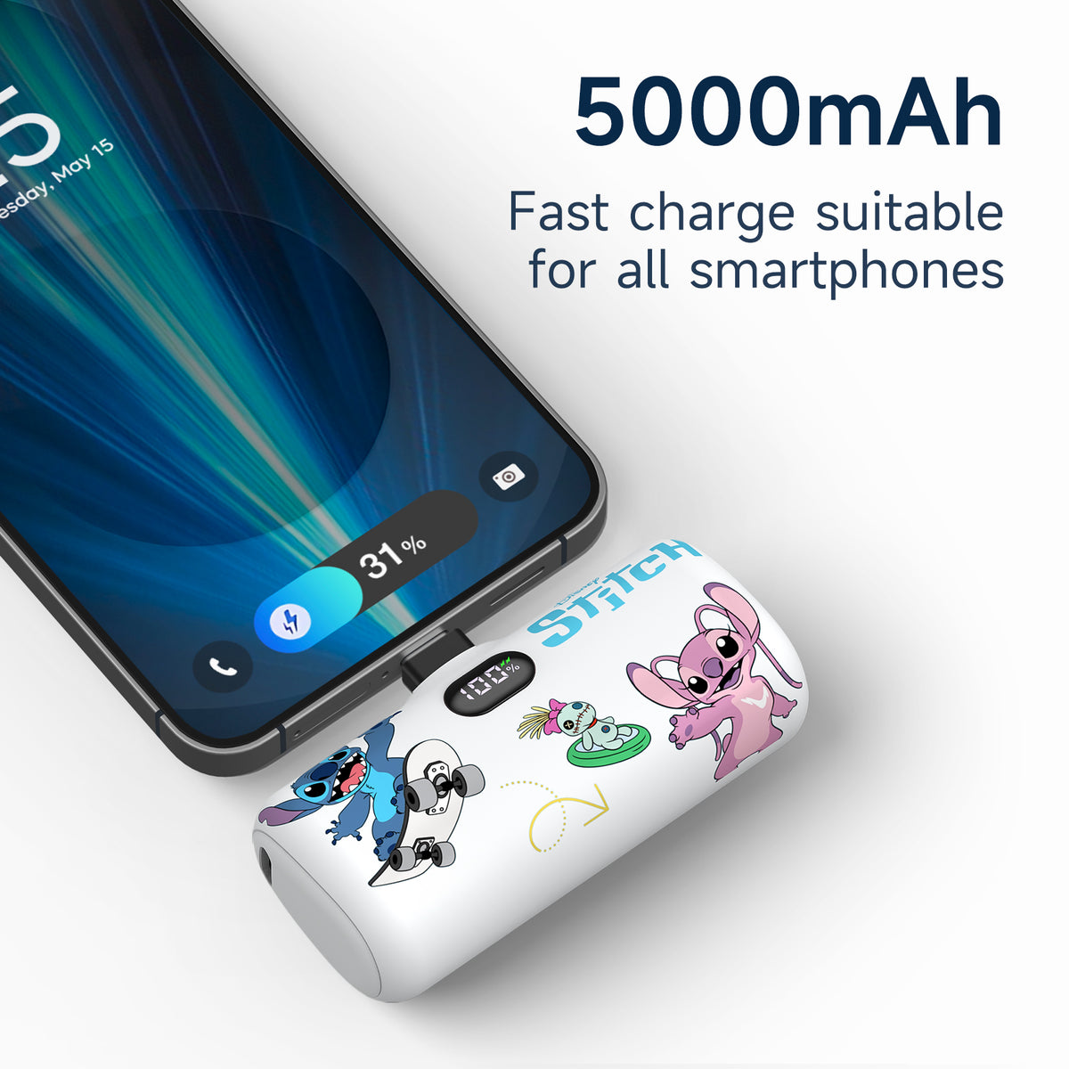 Disney Compact 5000mAh Power Bank with USB-C Connector