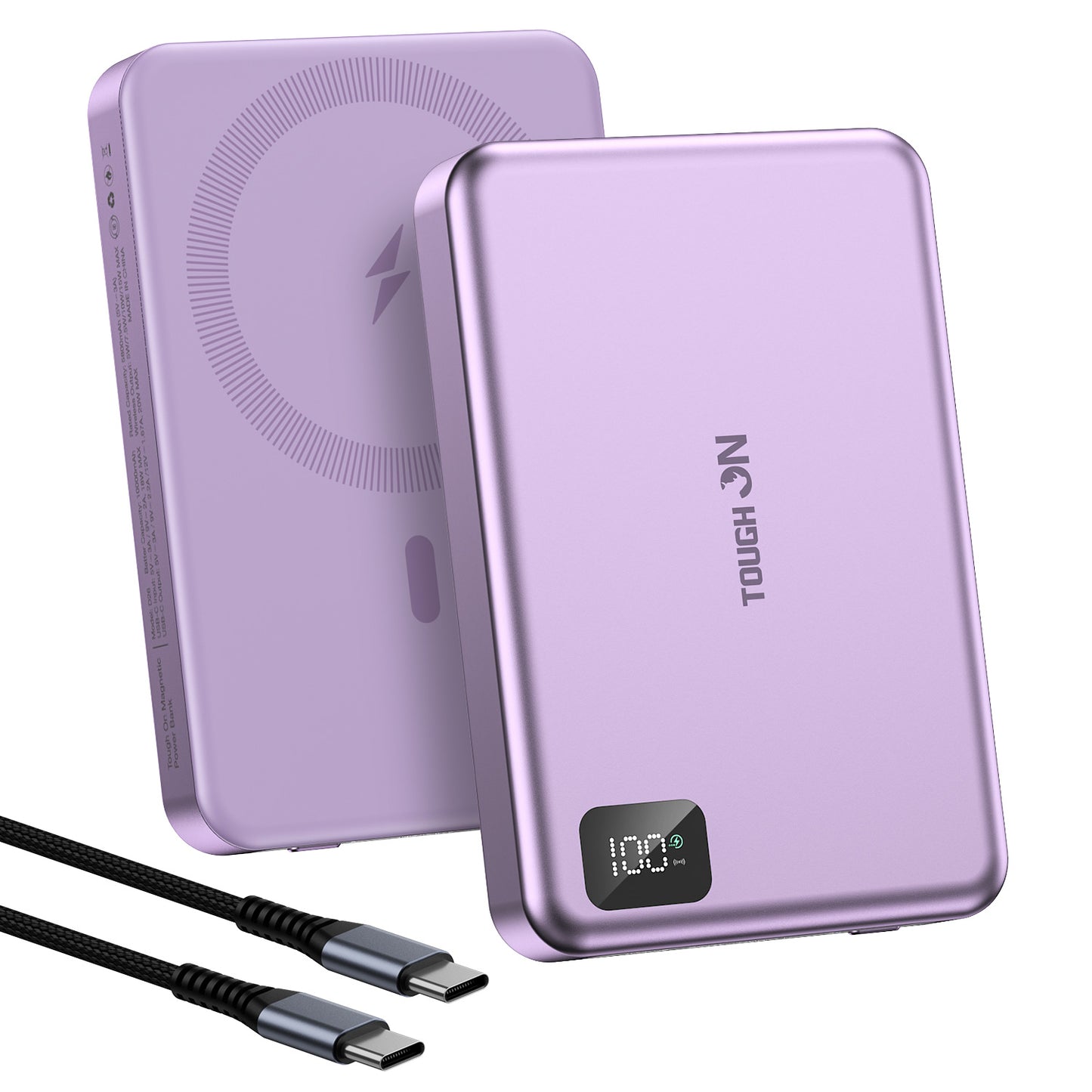 2 Pack Tough On 10000mAh Magnetic Power Bank