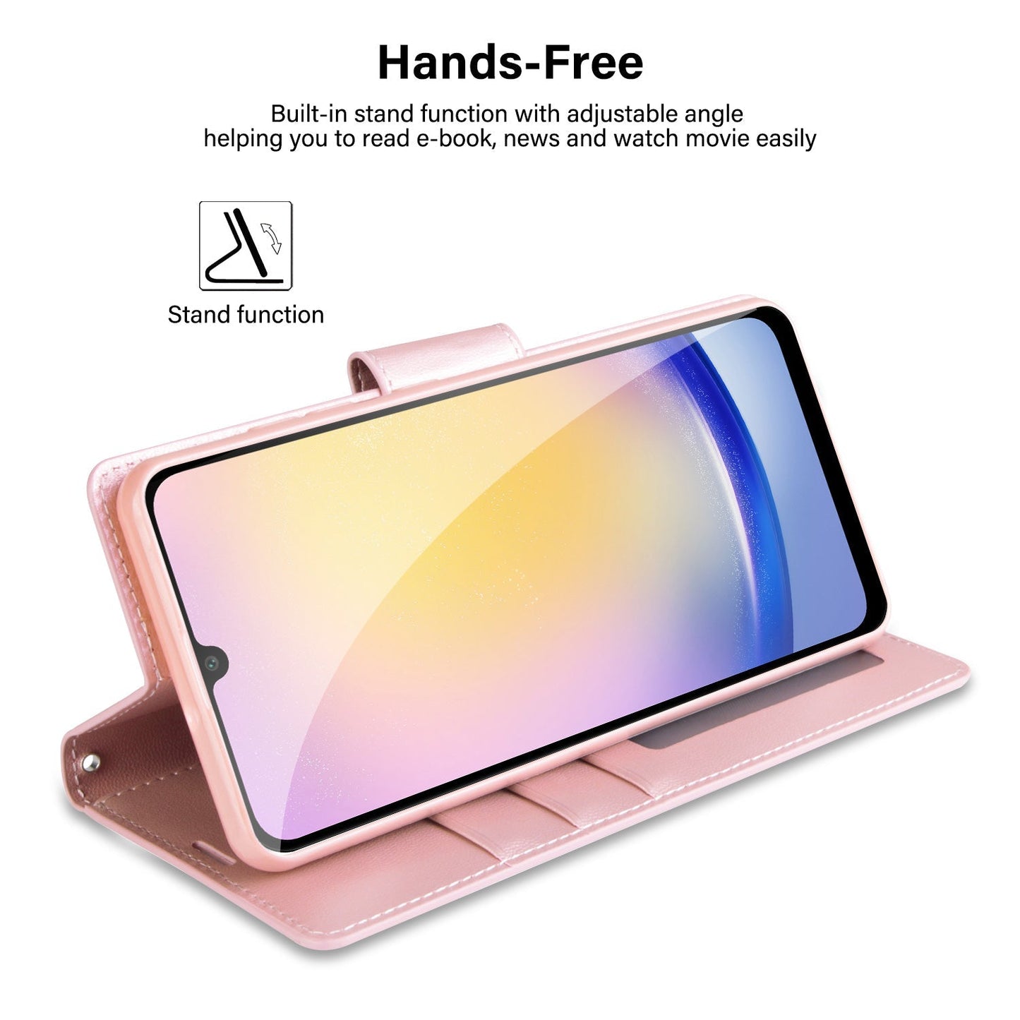 Tough On Samsung Galaxy A15 5G Case Wallet Leather Cover