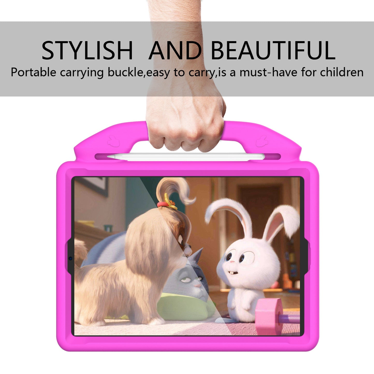 Tough On iPad 5 /6th Gen 9.7" Case EVA Kids Protection Hot Pink