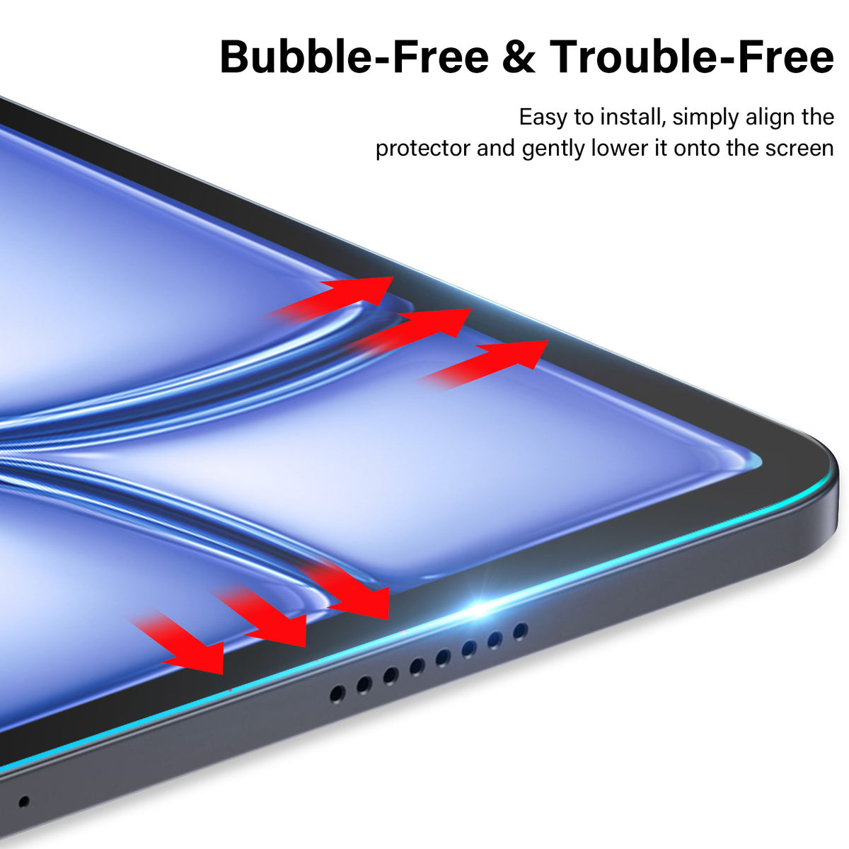 Tough On iPad Air 13" 2024 / 2025 / 2026 Screen Protector Full Cover Tempered Glass