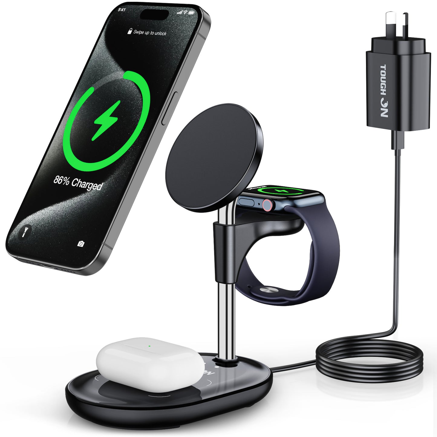 Tough On MagPlus 3 in 1 Wireless Charger with MagSafe
