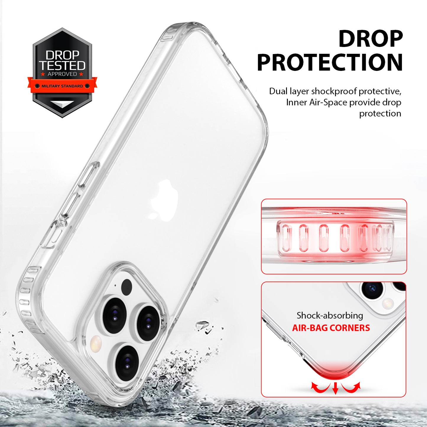 Tough On iPhone 15 Pro Case Clear Air