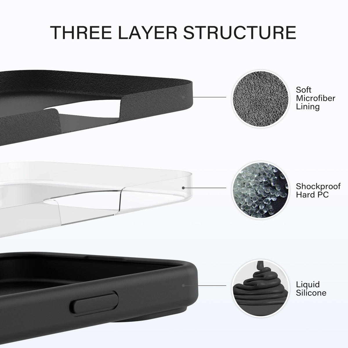 Tough On iPhone 16e / iPhone 15 Strong Liquid Silicone Case with Magsafe