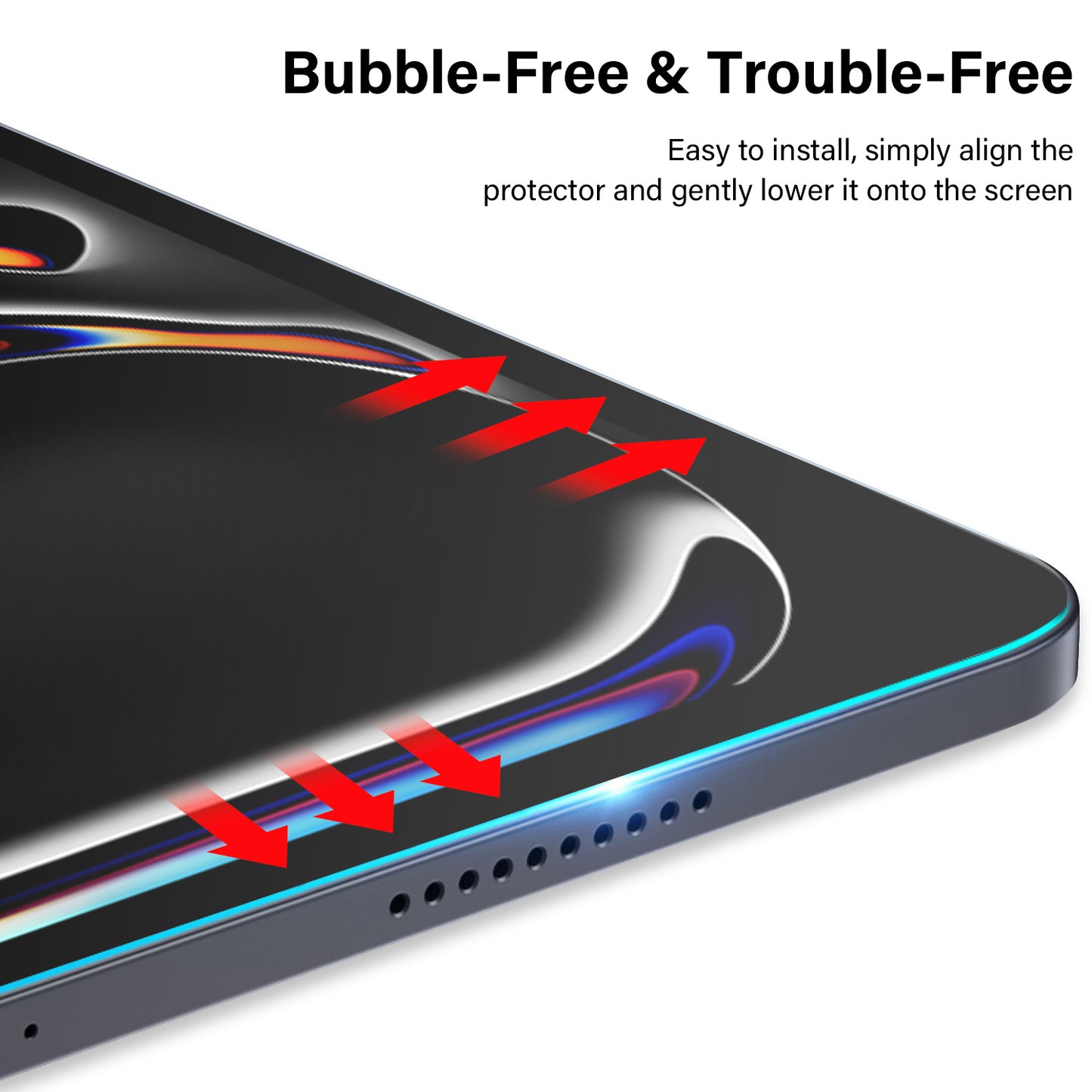 Tough On iPad Pro 11" 2024 Screen Protector Full Cover Tempered Glass