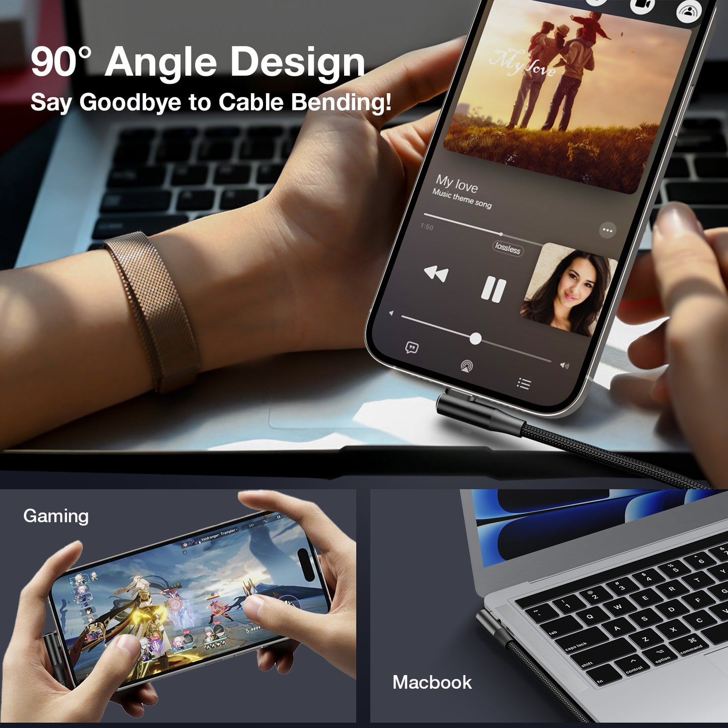 Tough On USB A to USB C Charger Cable 100W Fast Charging Cable