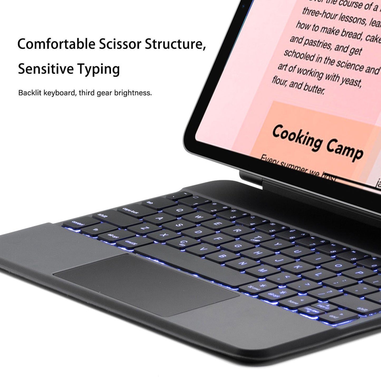 Tough On Magnetic Keyboard Case with Trackpad for iPad
