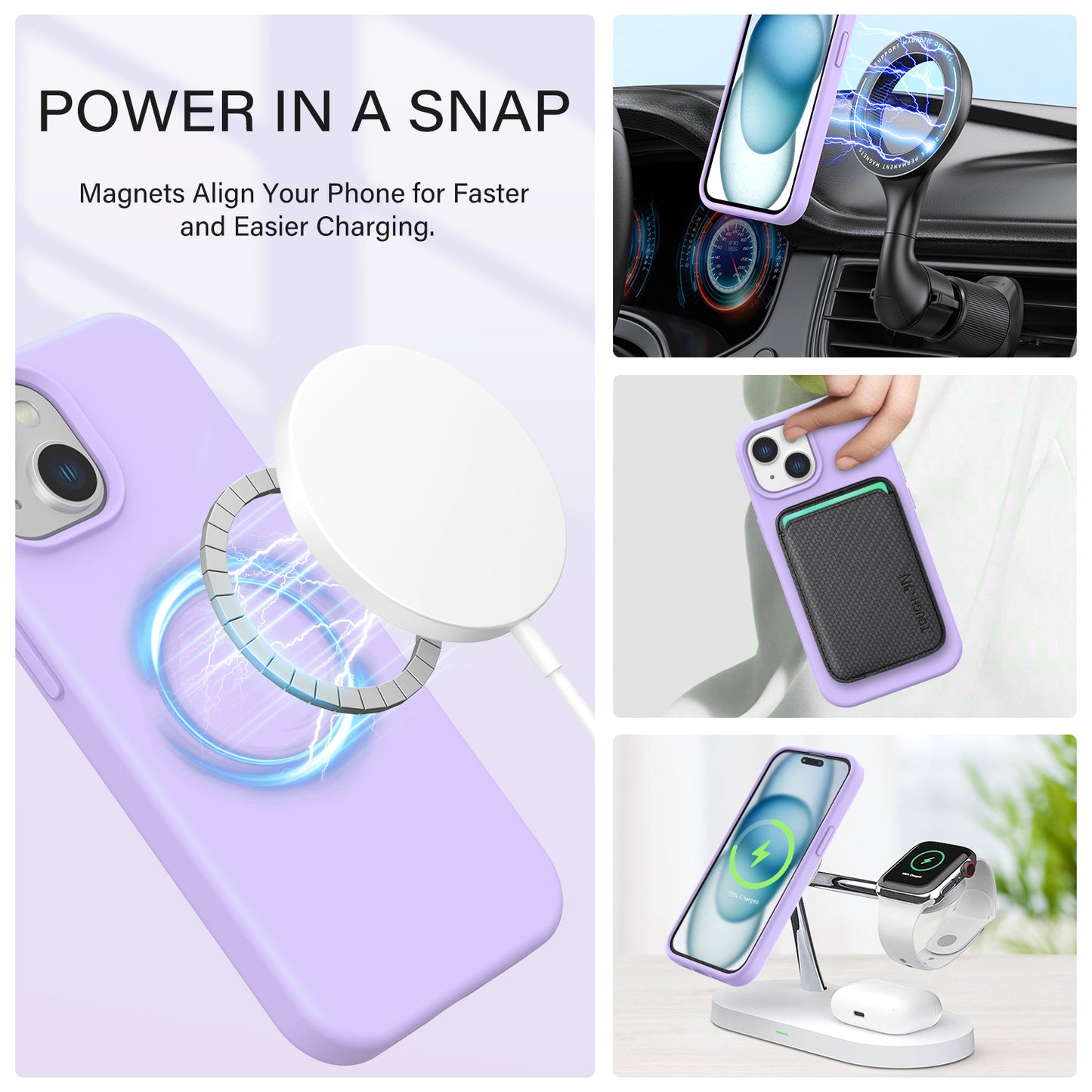 Tough On iPhone 16e / iPhone 15 Strong Liquid Silicone Case with Magsafe