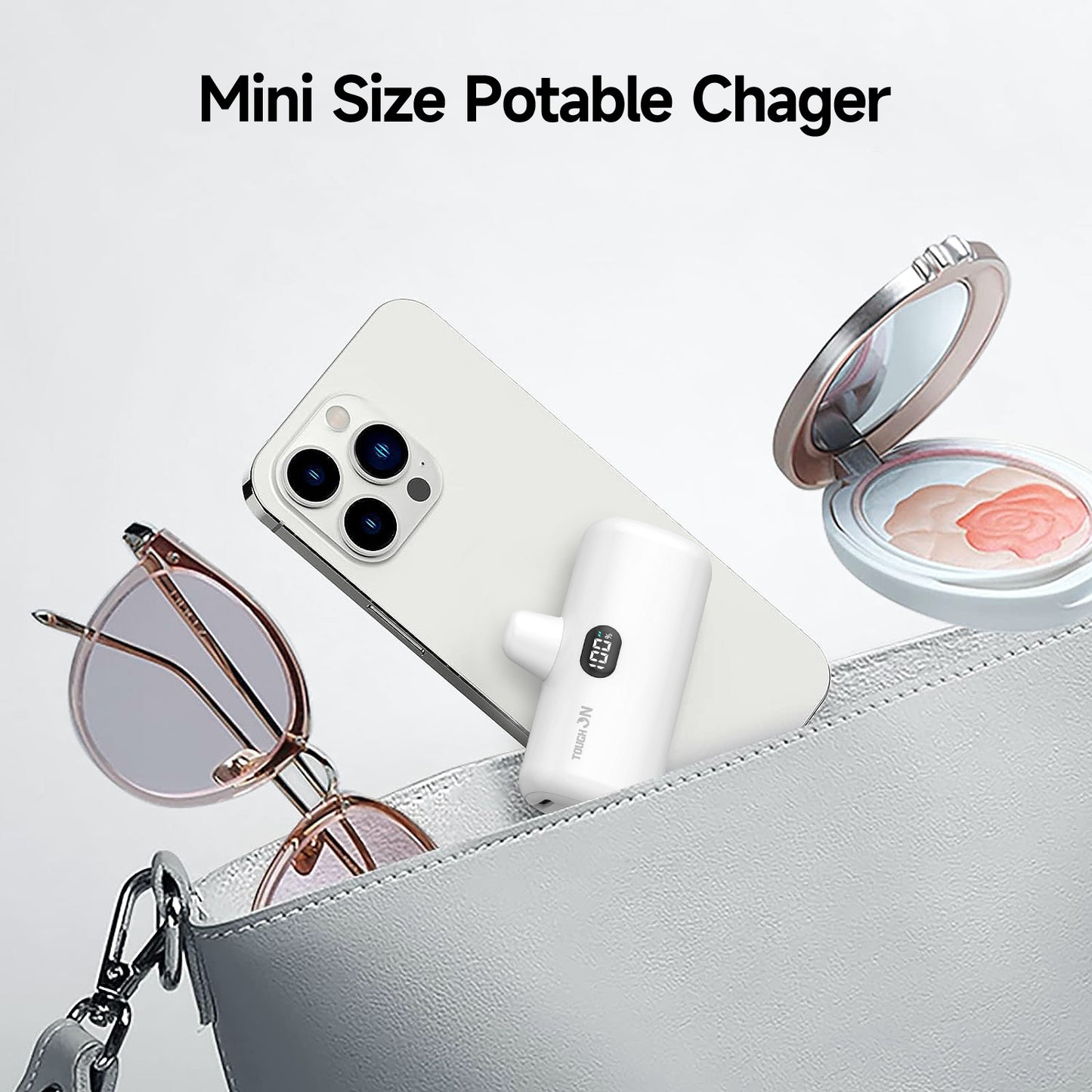 Tough On Mini Portable Charger 5000mAh Power Bank PD Fast Charging for iPhone