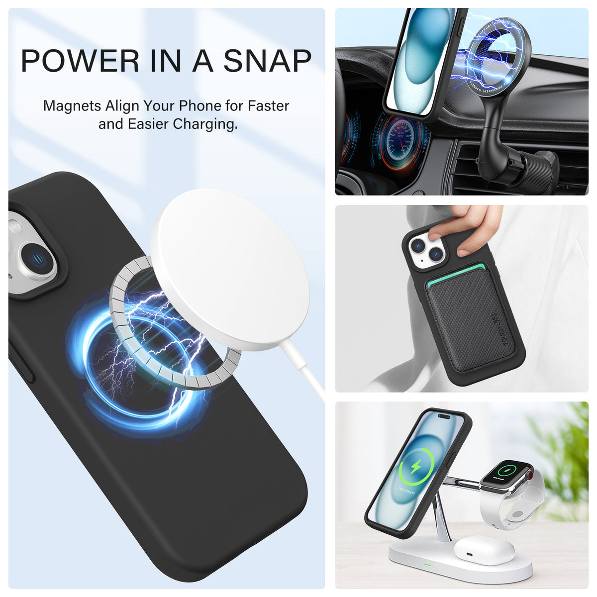 Tough On iPhone 16e / iPhone 15 Strong Liquid Silicone Case with Magsafe