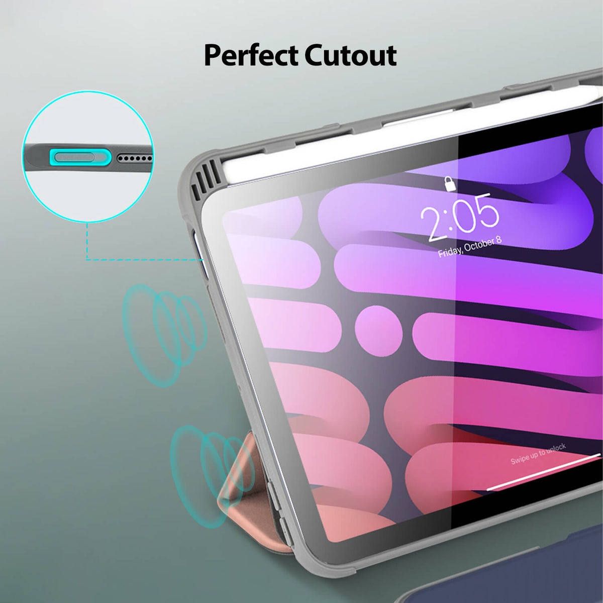 Tough On iPad mini 7/mini 6 Smart Cover Clear