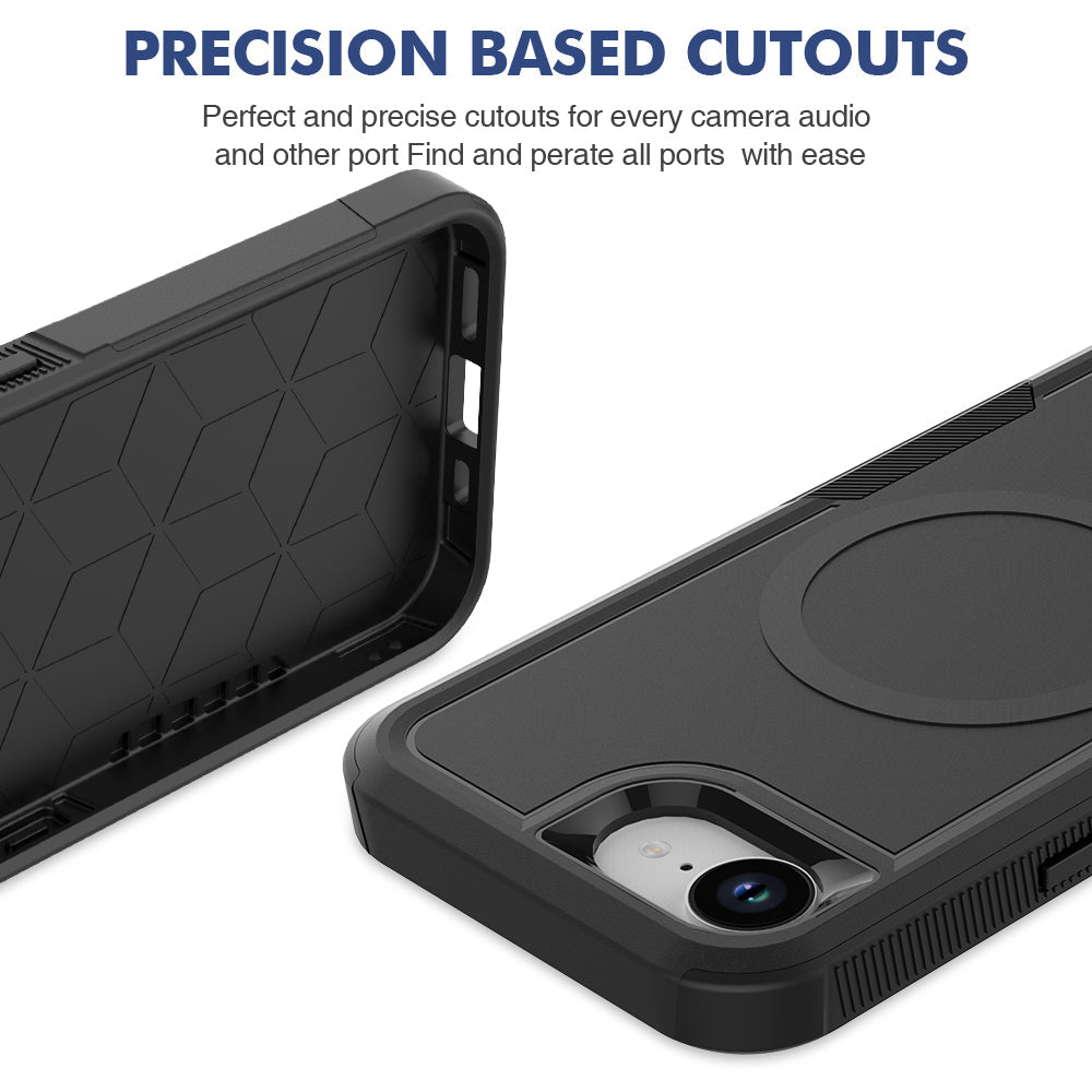 Tough On iPhone 17e / 16e Case with MagSafe Armor Black