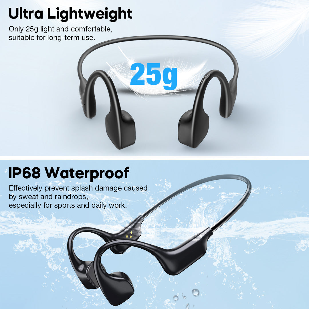 Wireless Bluetooth Bone Conduction Headphone Black