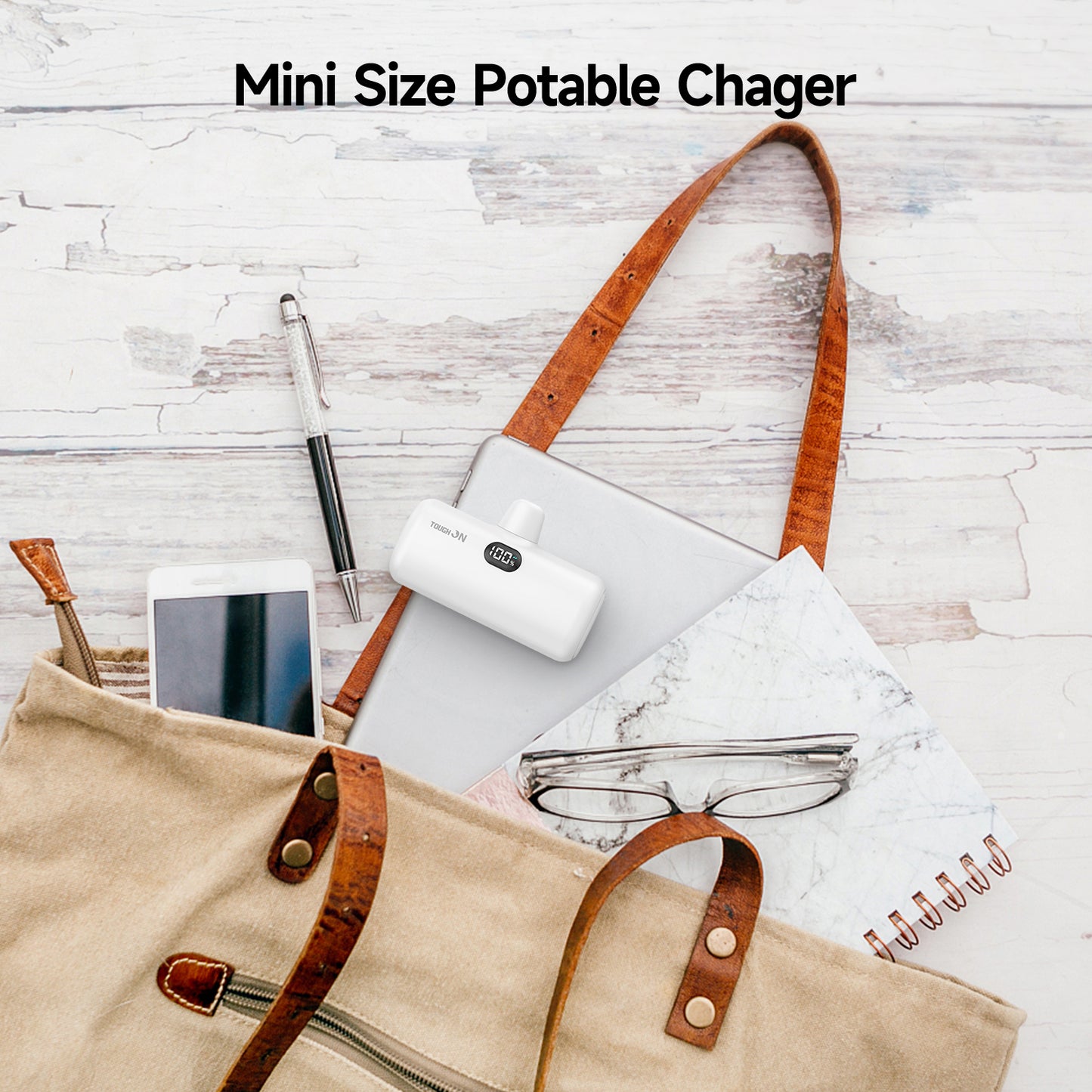 Tough On Mini Portable Charger 5000mAh Power Bank PD Fast Charging for iPhone