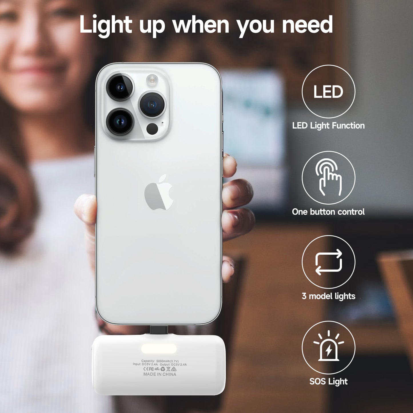 Tough On Mini Portable Charger 5000mAh Power Bank PD Fast Charging for iPhone