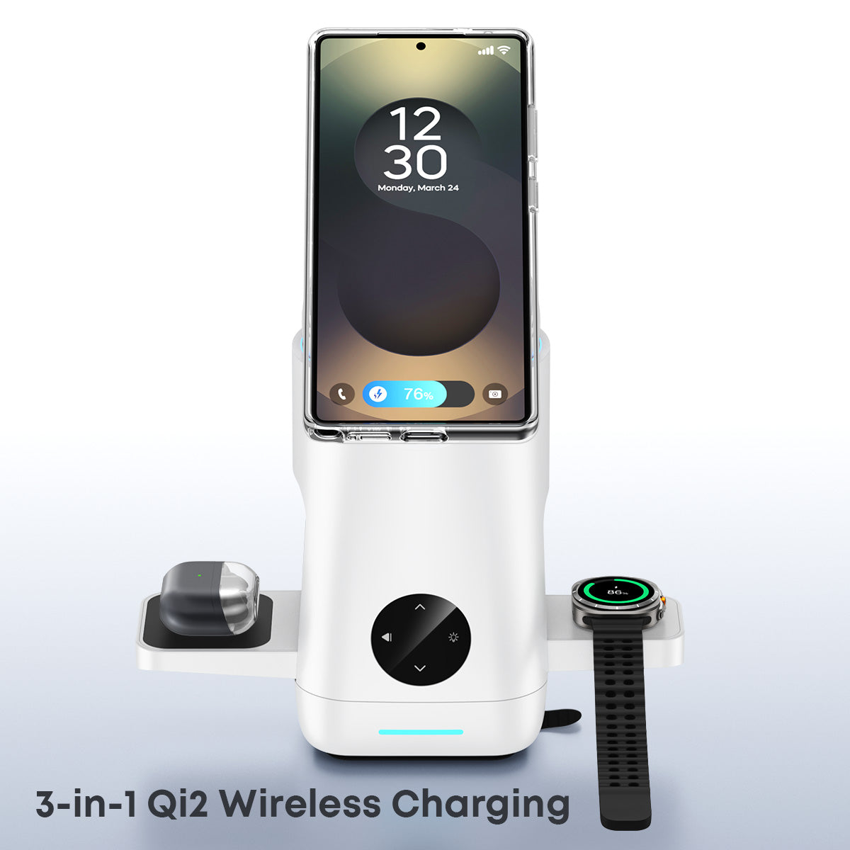 2 Pack Tough On MagMax Qi2 3-in-1 Wireless Charger