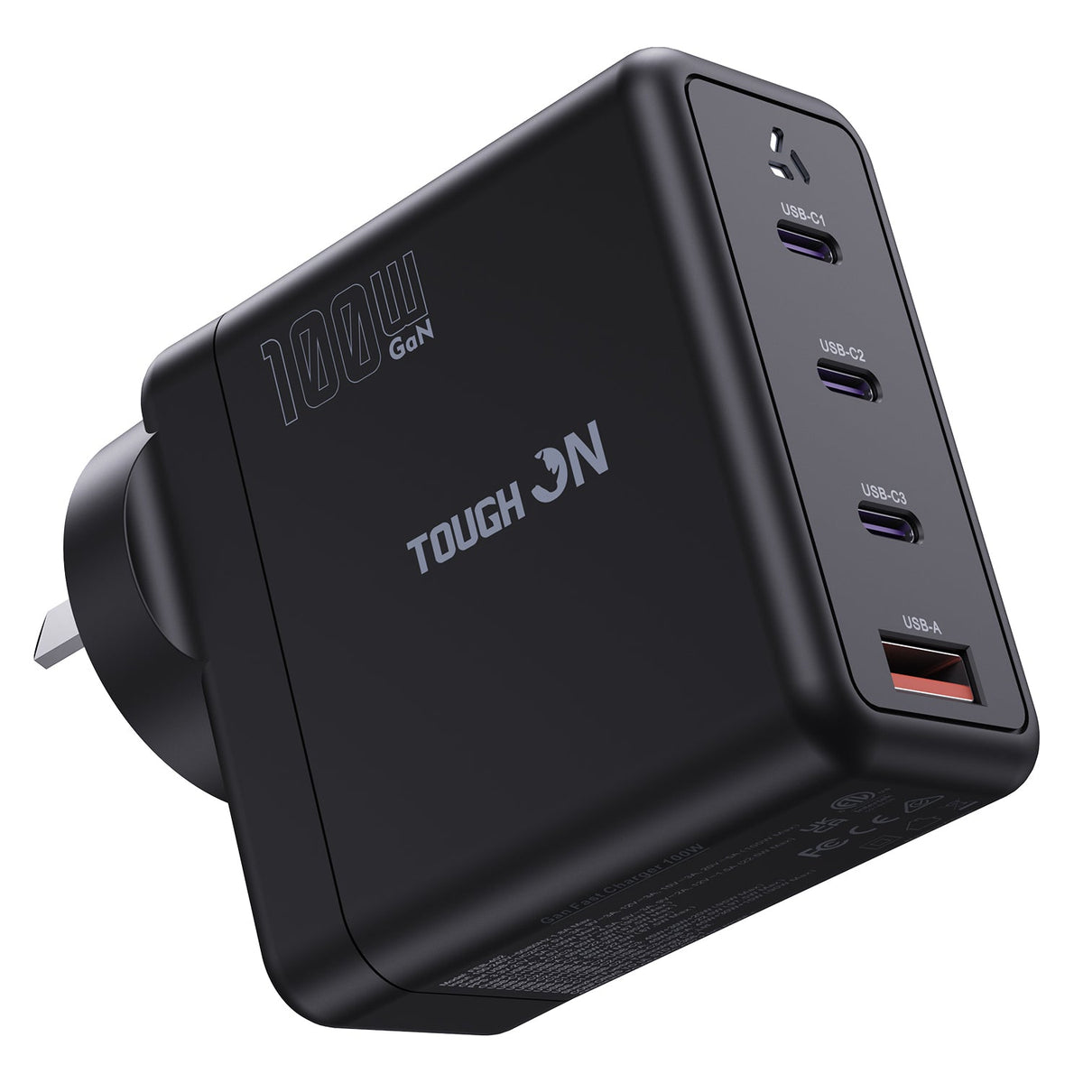 Tough On 100W 4 Port PD & QC 3.0 Fast Gan Wall Charger