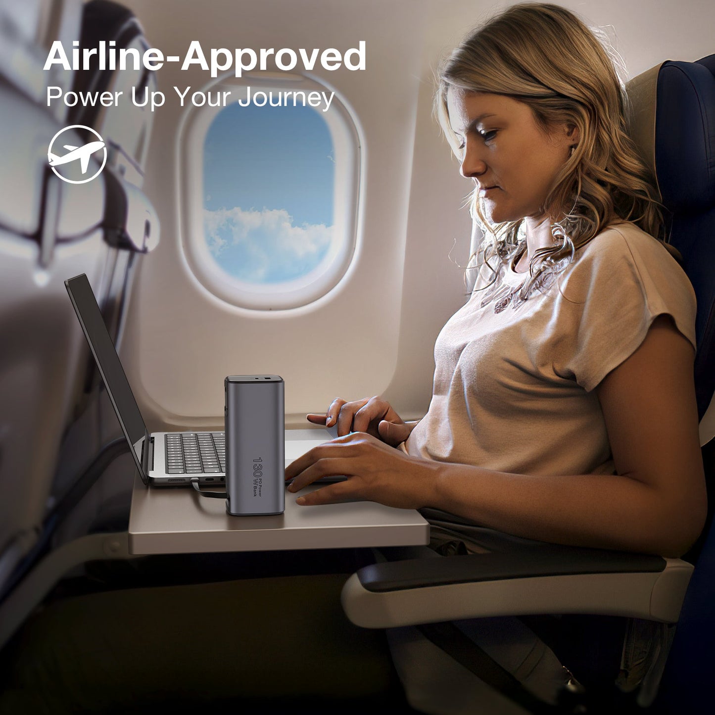 Tough On Laptop Power Bank 130W 20000mAh with Retractable Cable and Stand