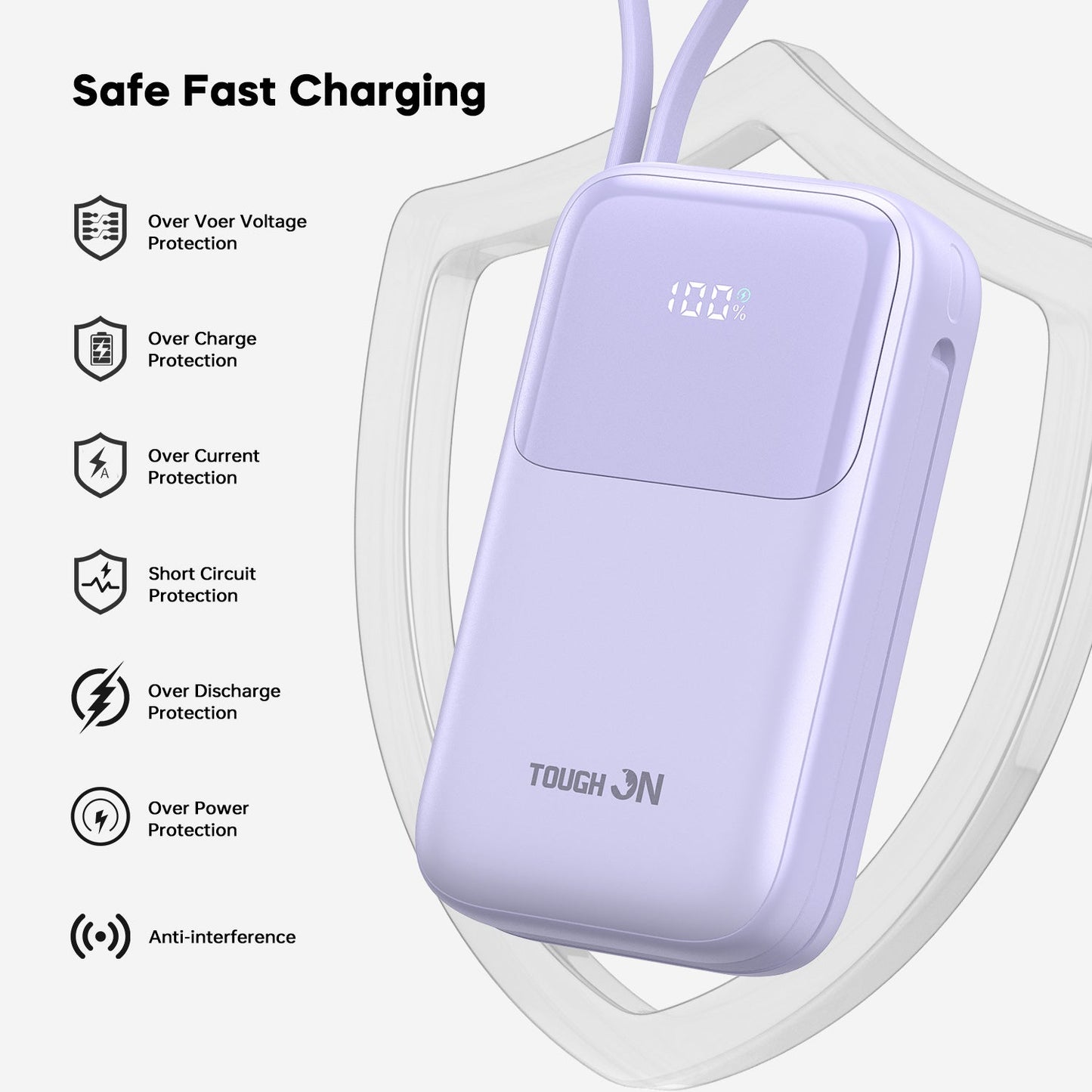 Tough On 10000mAh Power Bank (20W) + USB-C Charger (30W,AU) Bundle