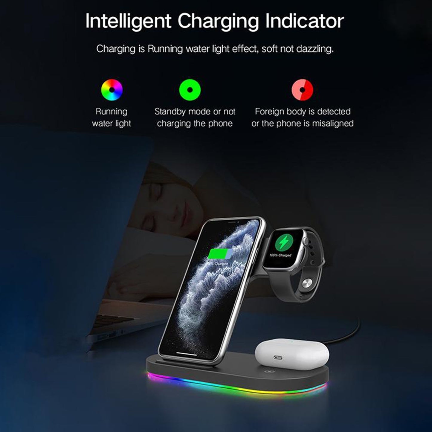 Tough On 3-in-1 Wireless Charger (for Apple Devices) and 20W USB-C Charger (AU) Bundle