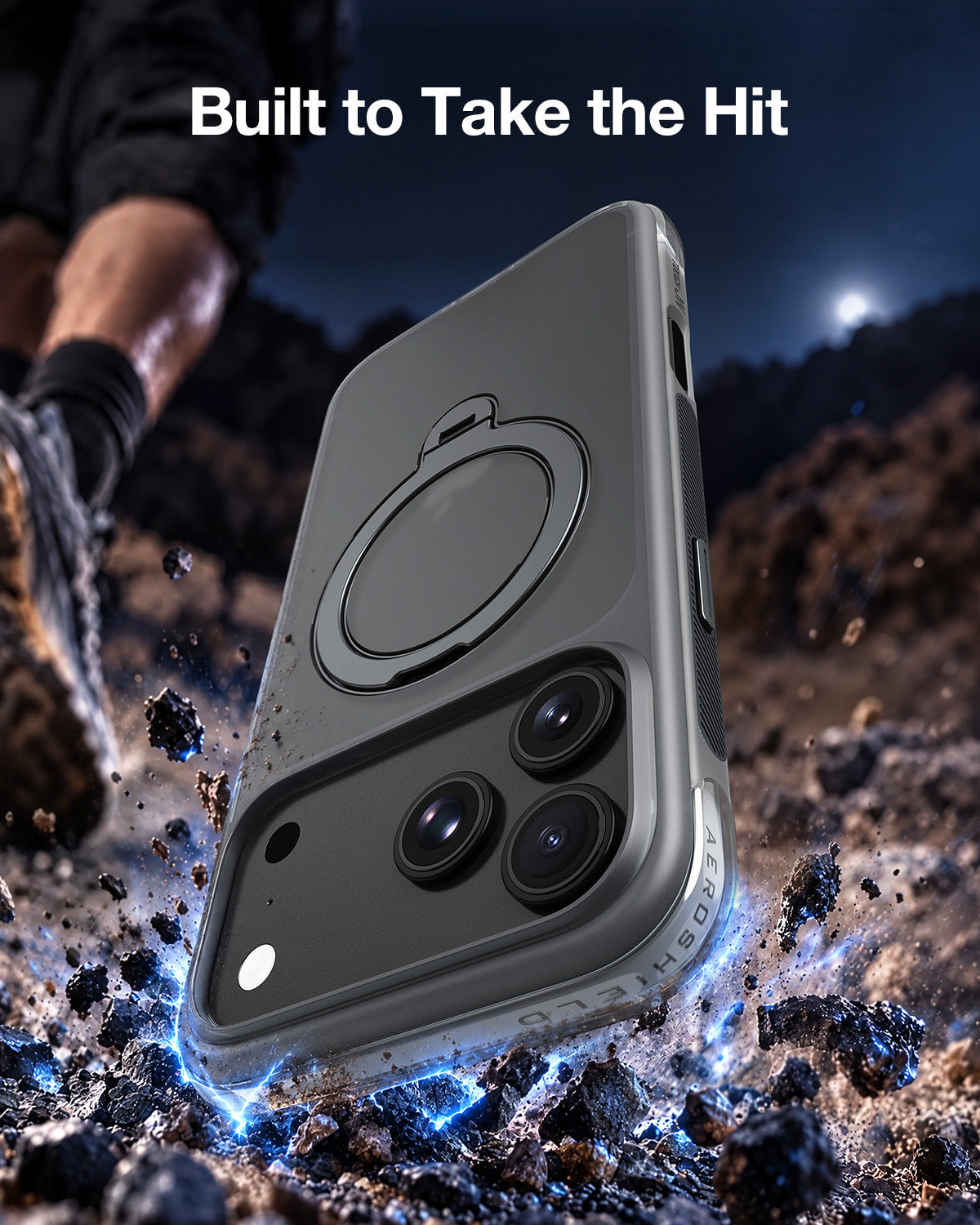 Tough On AeroShield Magnetic Case for iPhone with Air-Cushion & 360° Stand