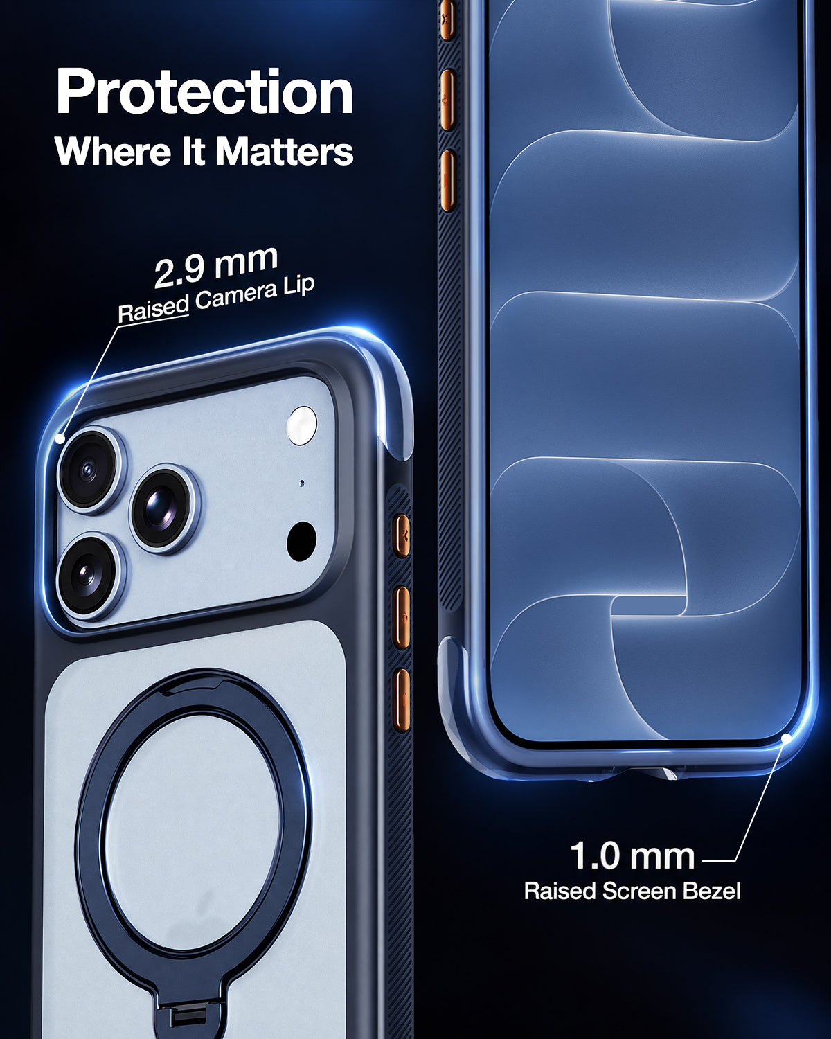 Tough On AeroShield Magnetic Case for iPhone with Air-Cushion & 360° Stand