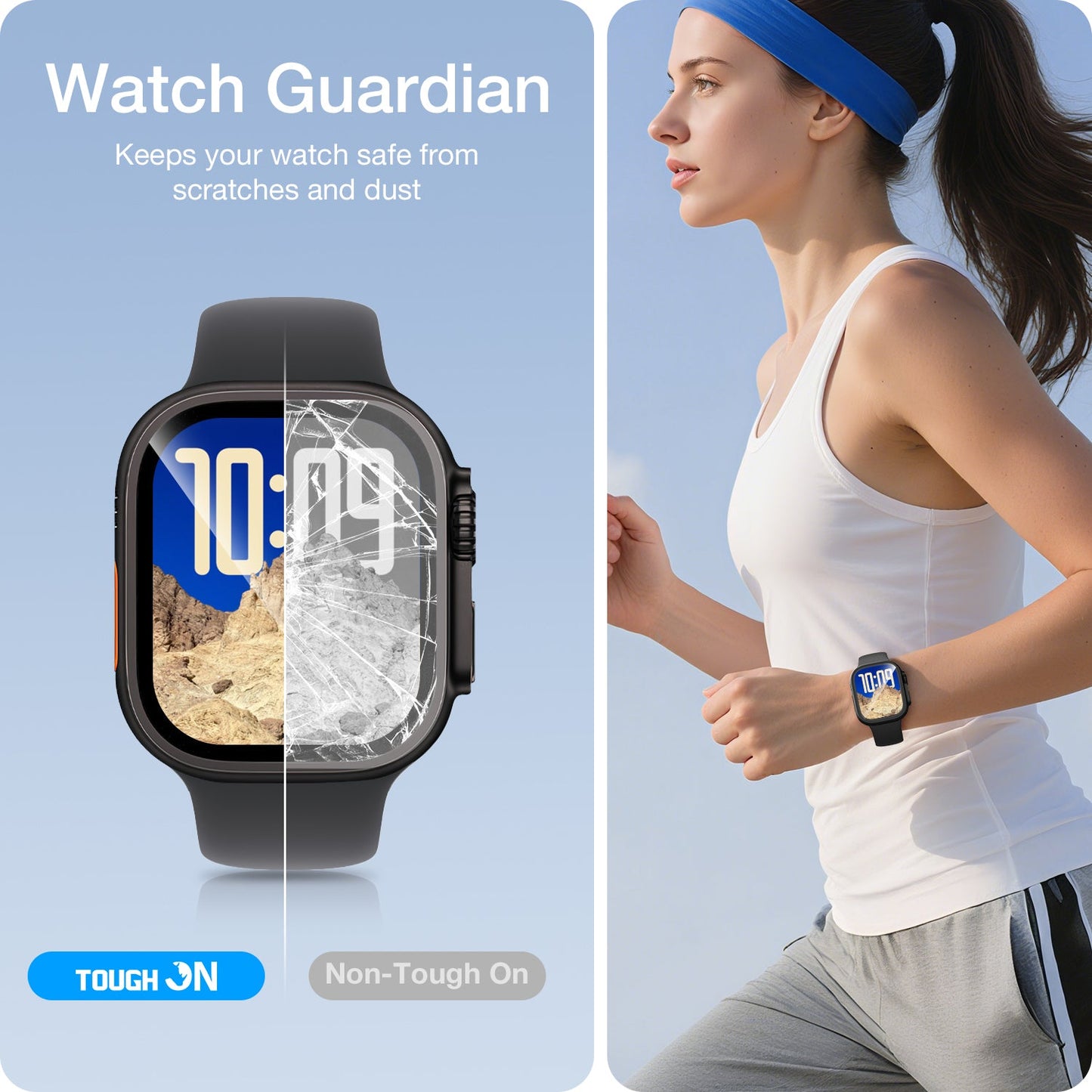 Tough On Screen Protector 2 Pack for Apple Watch with Installation Kit