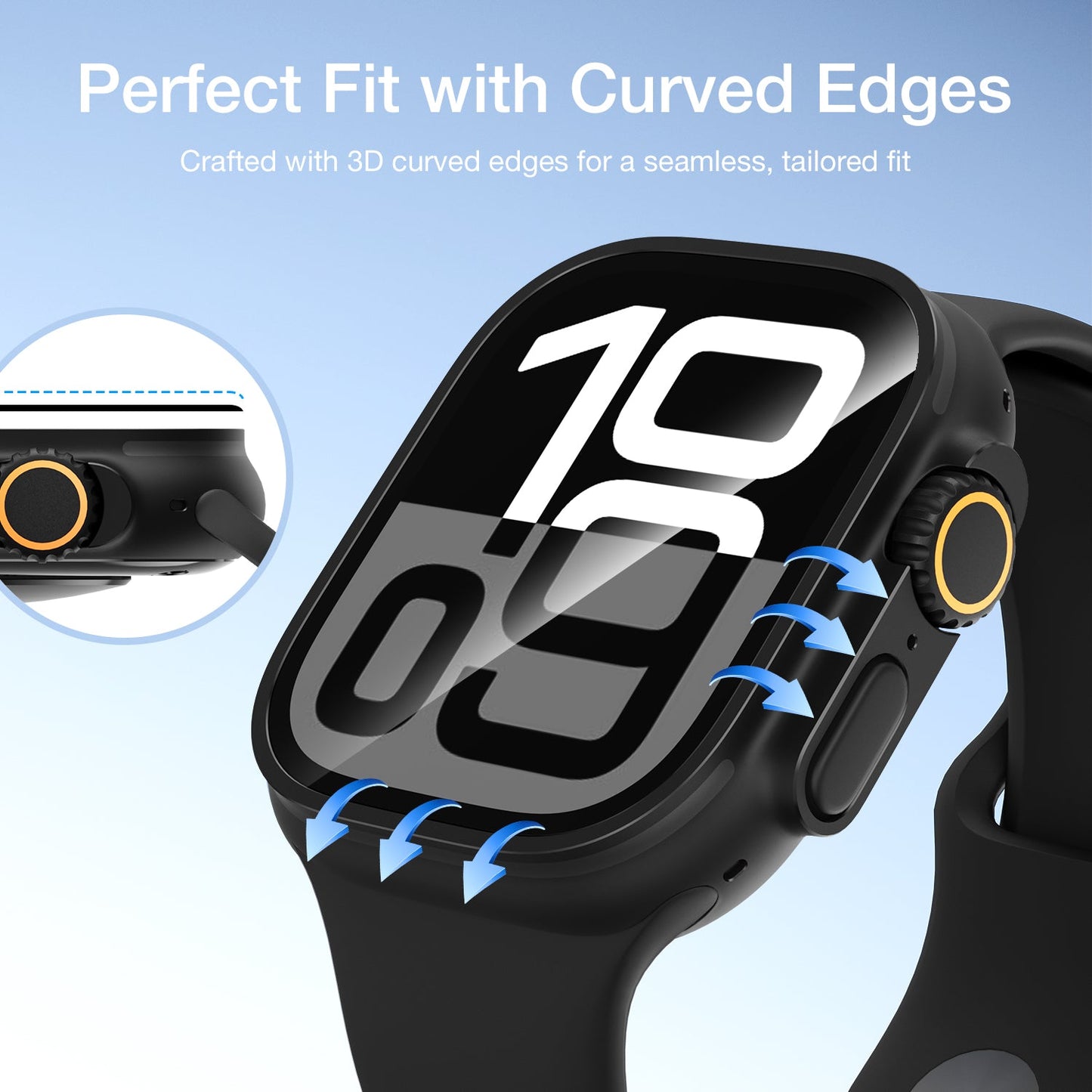 Tough On Screen Protector 2 Pack for Apple Watch with Installation Kit