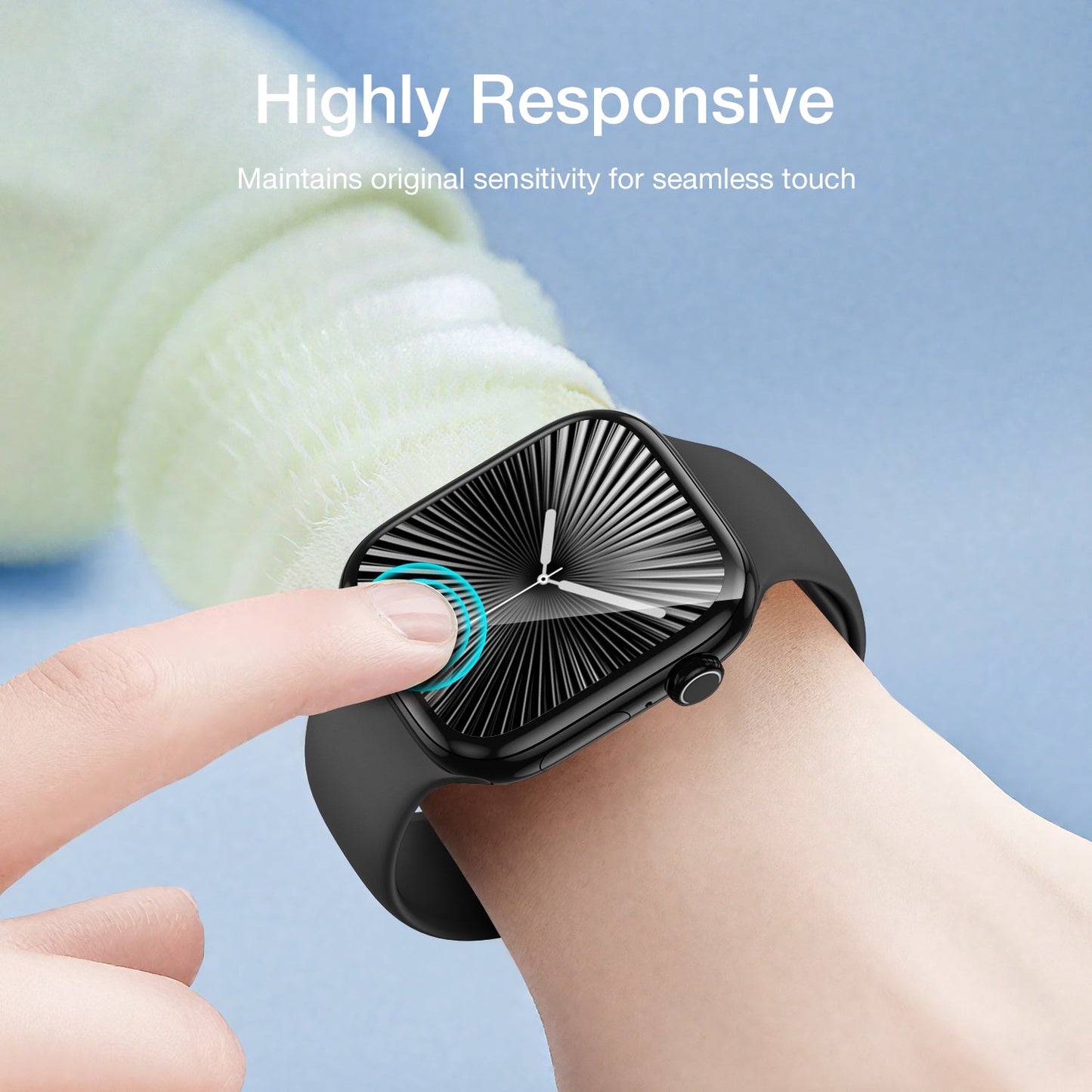 Tough On Screen Protector 2 Pack for Apple Watch with Installation Kit