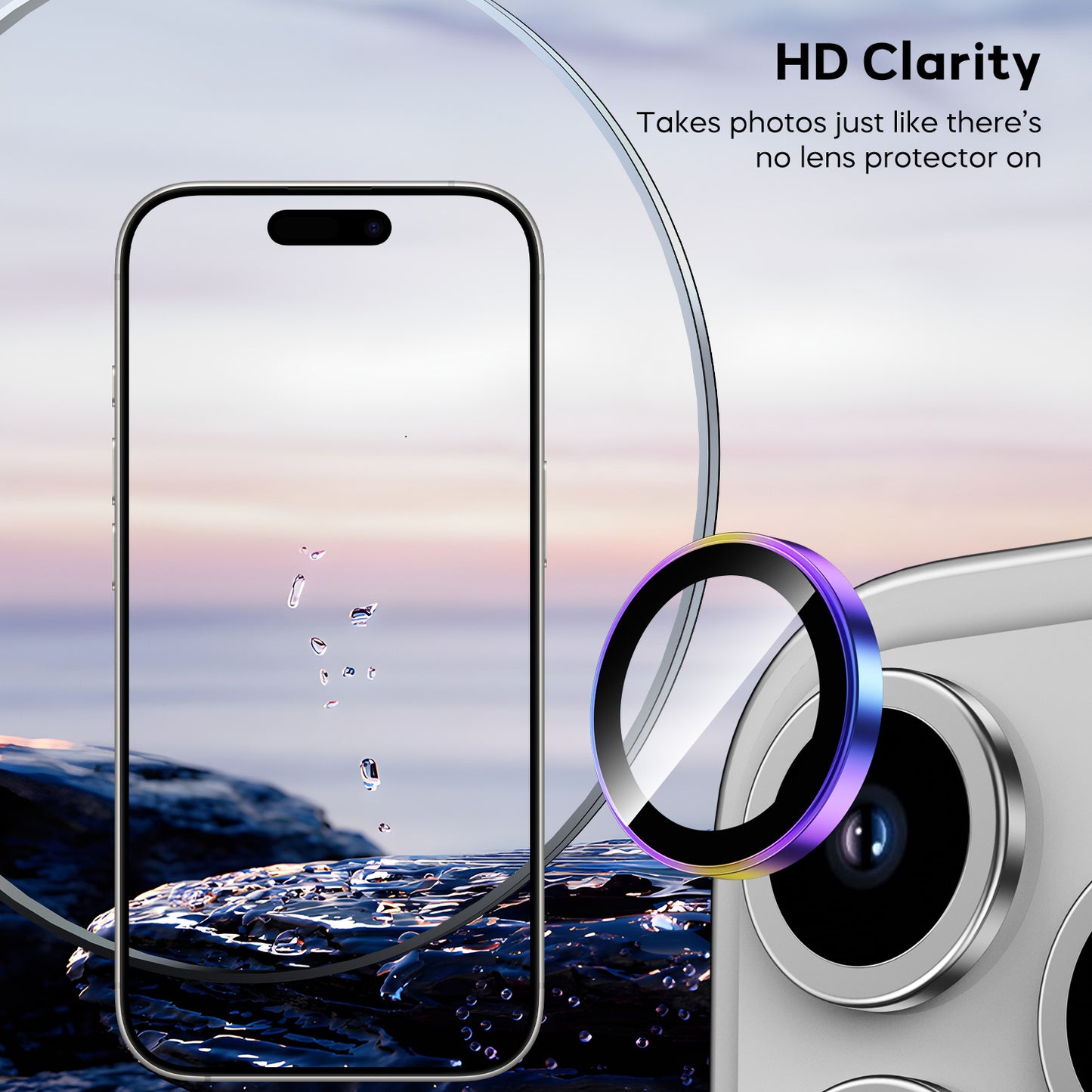 Tough On Camera Lens Protector Tempered Glass for iPhone