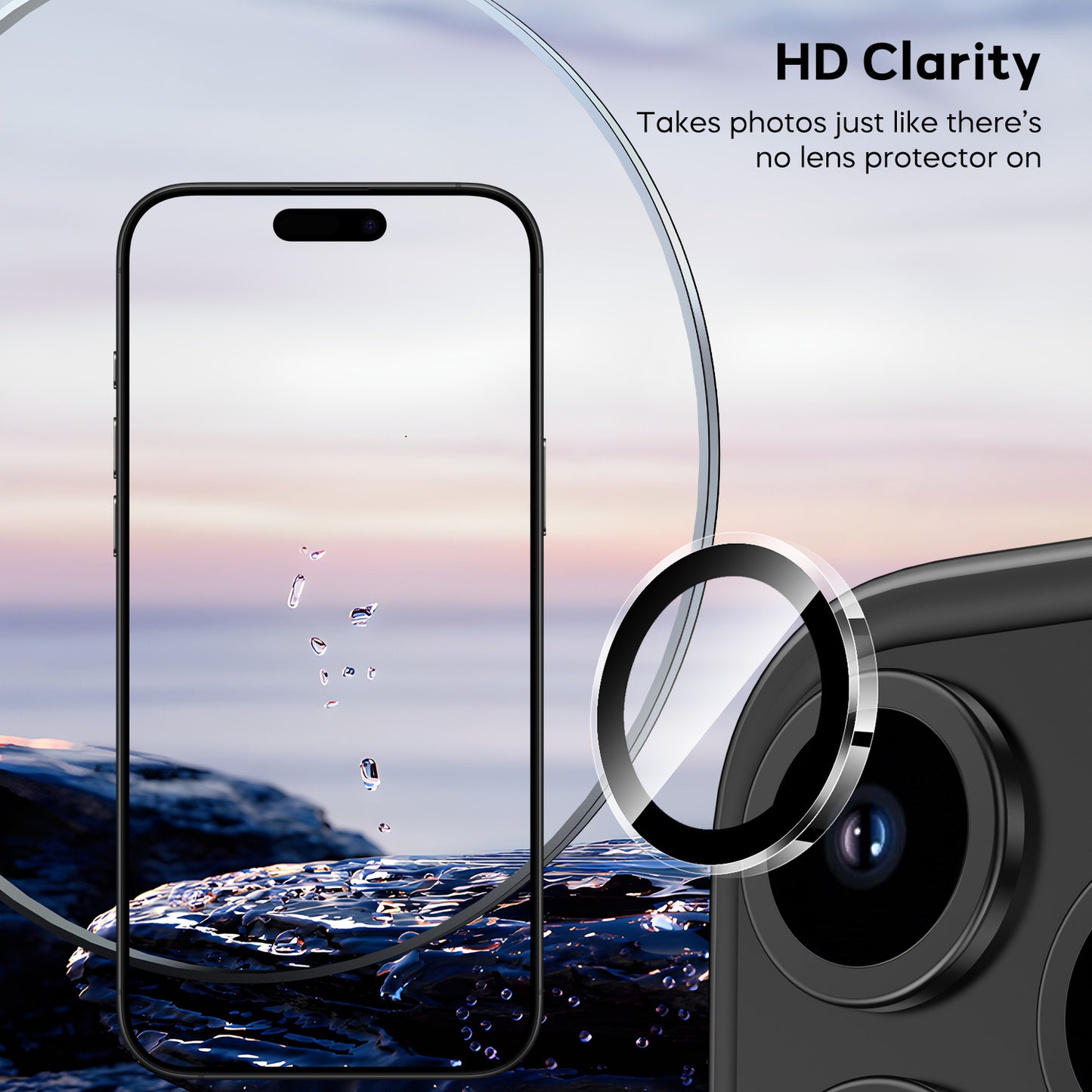 Tough On Camera Lens Protector Tempered Glass for iPhone