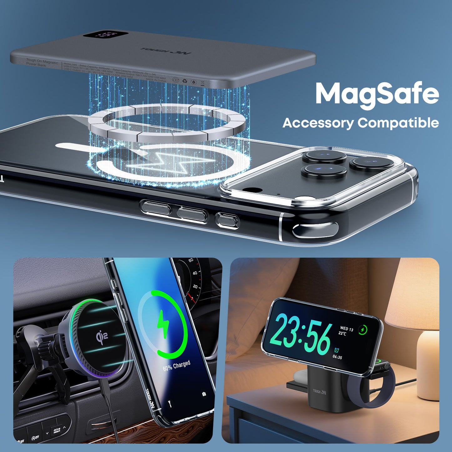 Tough On Clear MagSafe Case with No Yellowing for iPhone