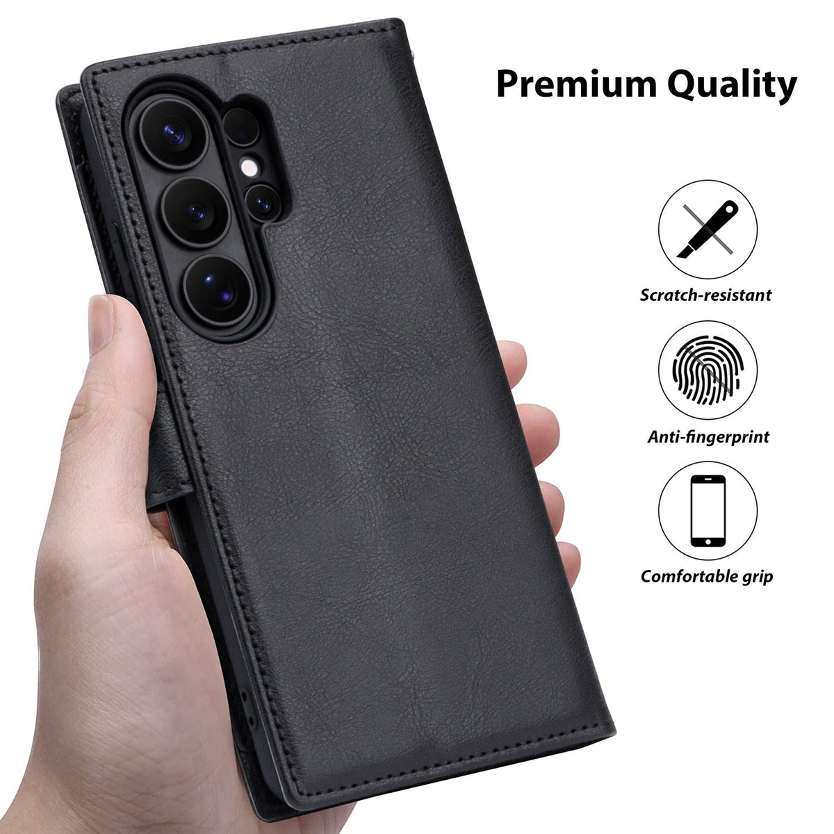 Tough On Samsung Galaxy Flip Wallet Leather Case