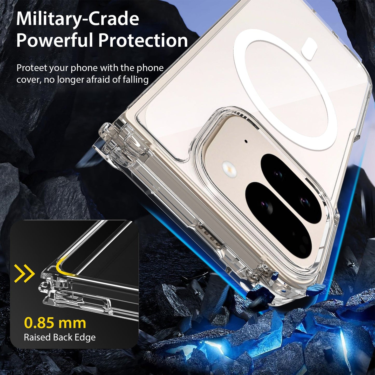 Tough On Google Pixel 10 Pro Fold Case Clear Air with MagSafe