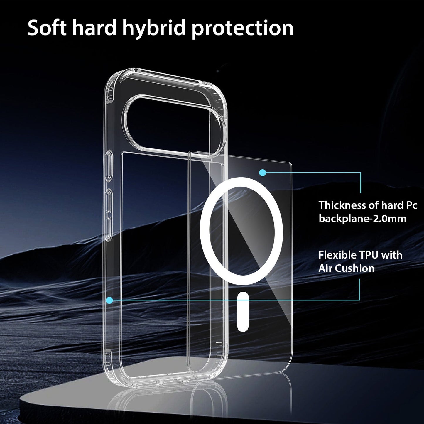 Tough On Google Pixel 9 Pro Case Clear Air with MagSafe