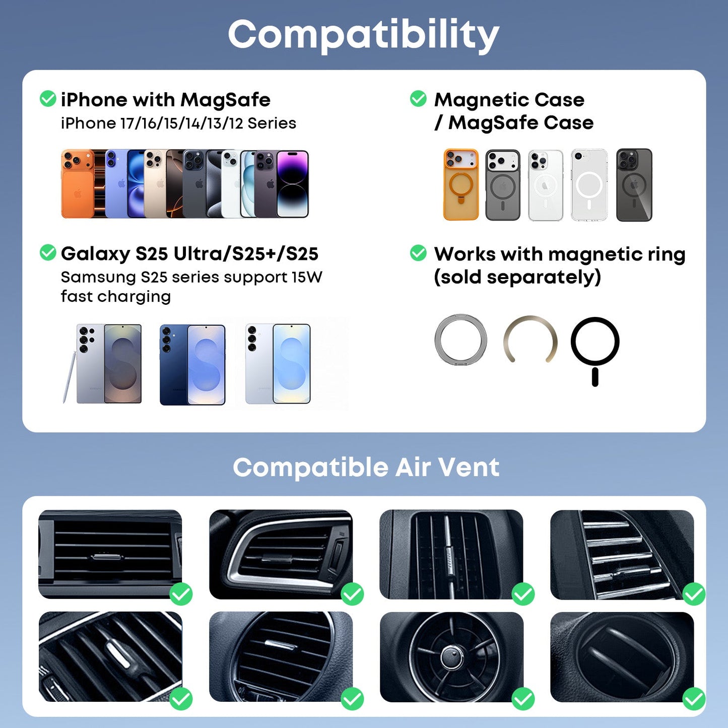 Tough On MagCool Qi2 Wireless Car Charger with Active Cooling