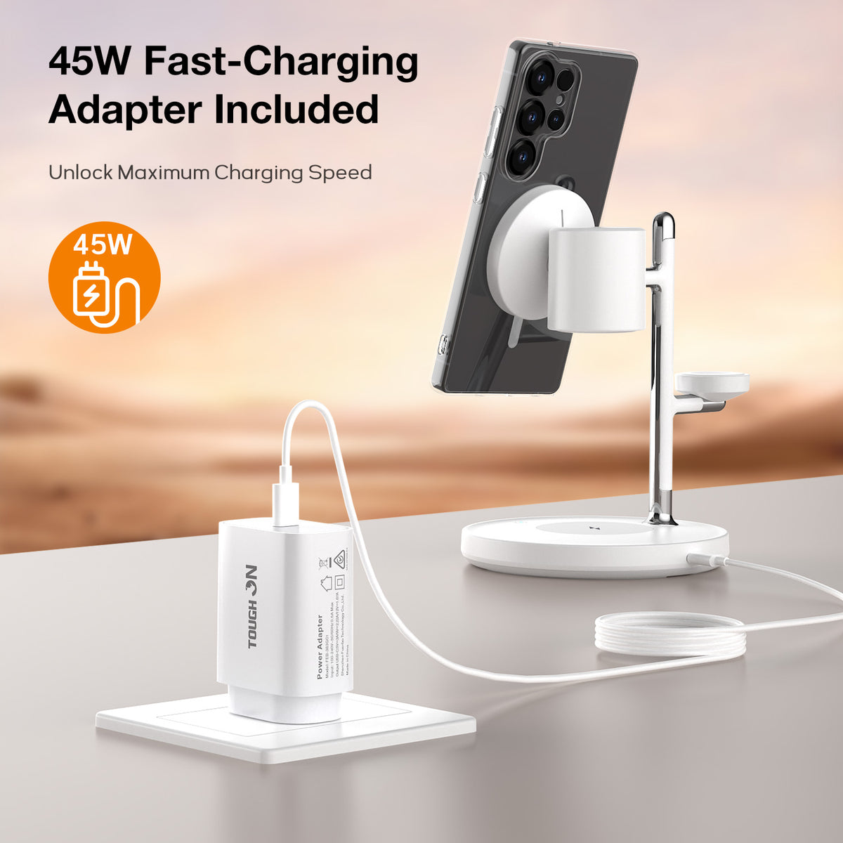 Tough On MagMore Qi2.2 25W 4-in-1 Wireless Charger