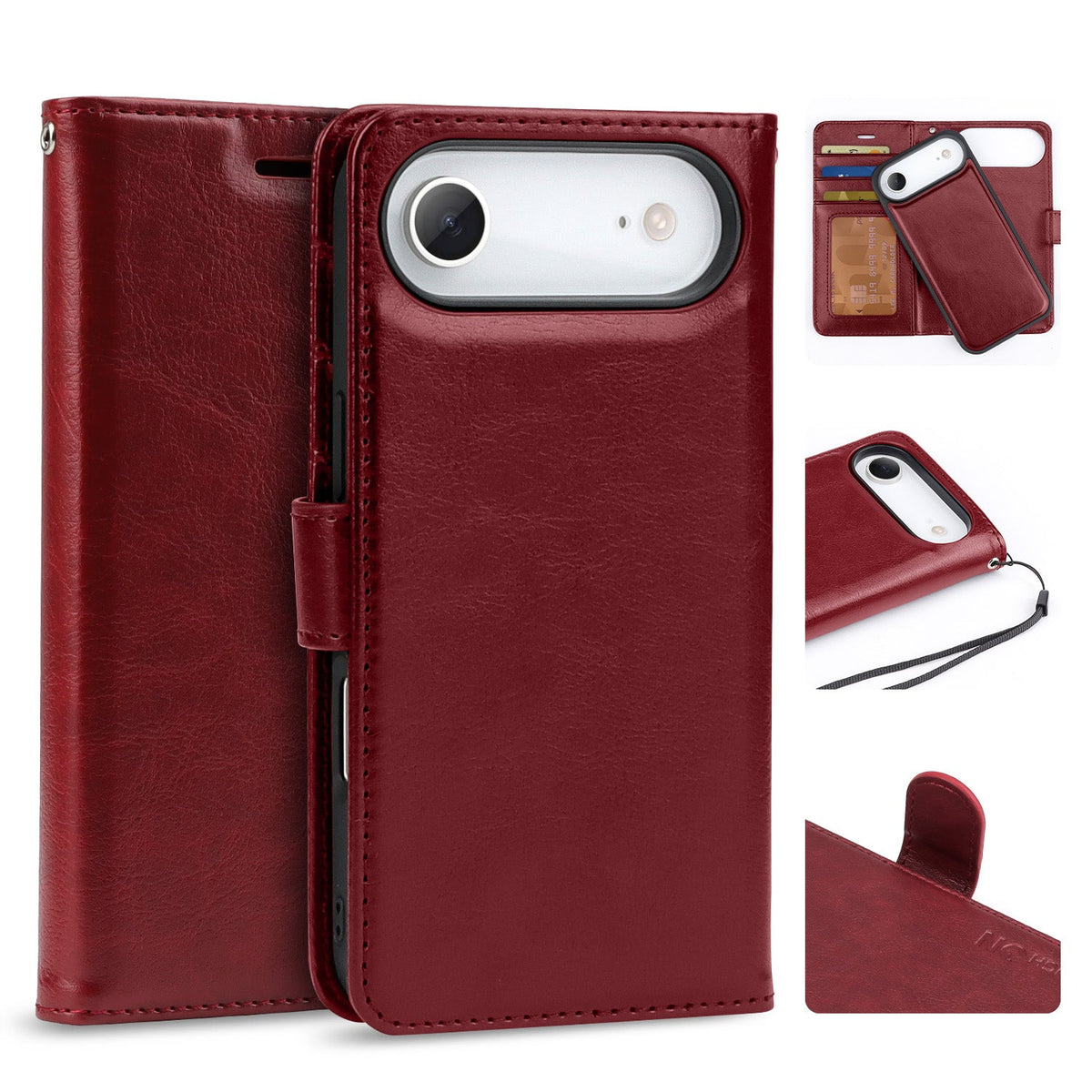 Tough On Magnetic Detachable Leather Case for iPhone